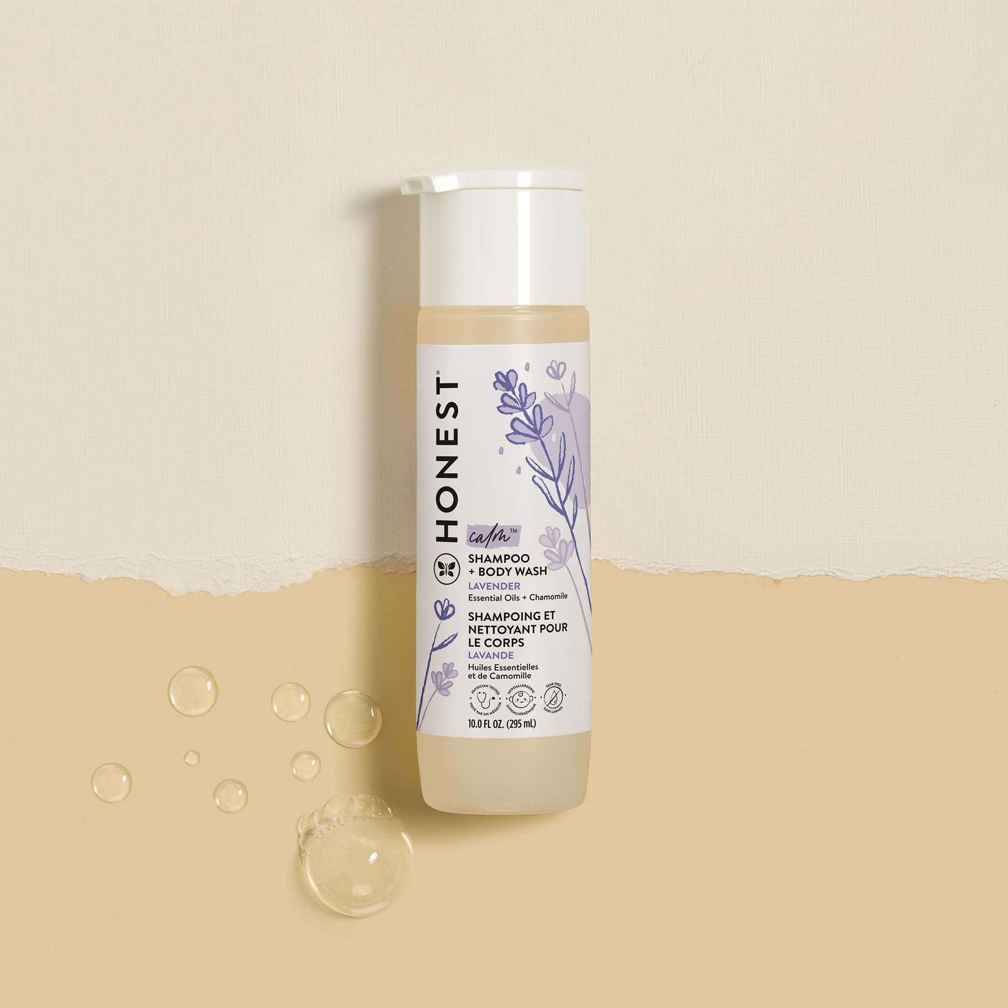 The Honest Company The Honest Company Lavender Calm 2-in-1 Cleansing Shampoo + Body Wash + Conditioning Detangler Bundle | Naturally Derived, Tear-free, Hypoallergenic | 10 fl oz, 4 fl oz