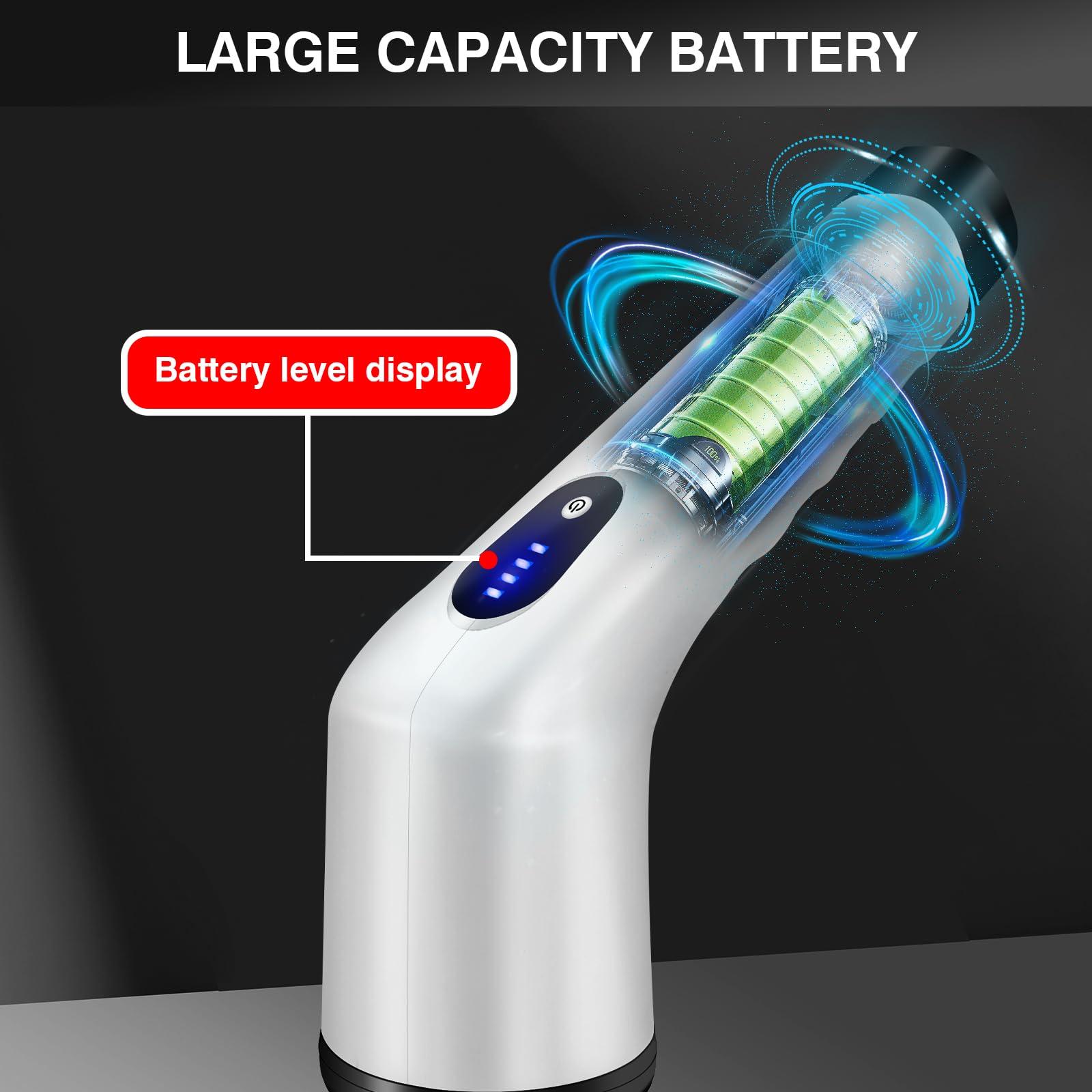 AUTOFU Electric Floor Scrubber 9 in 1 Electric Cleaning Brush Power Scrubber Mop 132cm Long Handle Scrubbing Brush Cordless Spin Scrubber for Cleaning Bathroom, Tub, Toilet, Kitchen