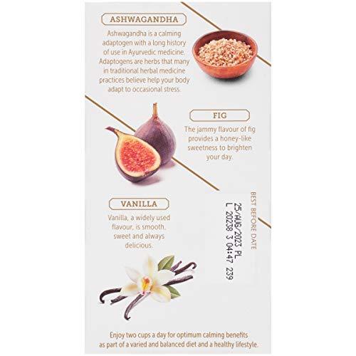 Twinings Twinings Superblends Adaptogens Calm with Ashwagandha Fig & Vanilla Flavoured Herbal Tea Caffeine-Free, 18 Tea Bags (Pack of 6), Enjoy Hot or Iced