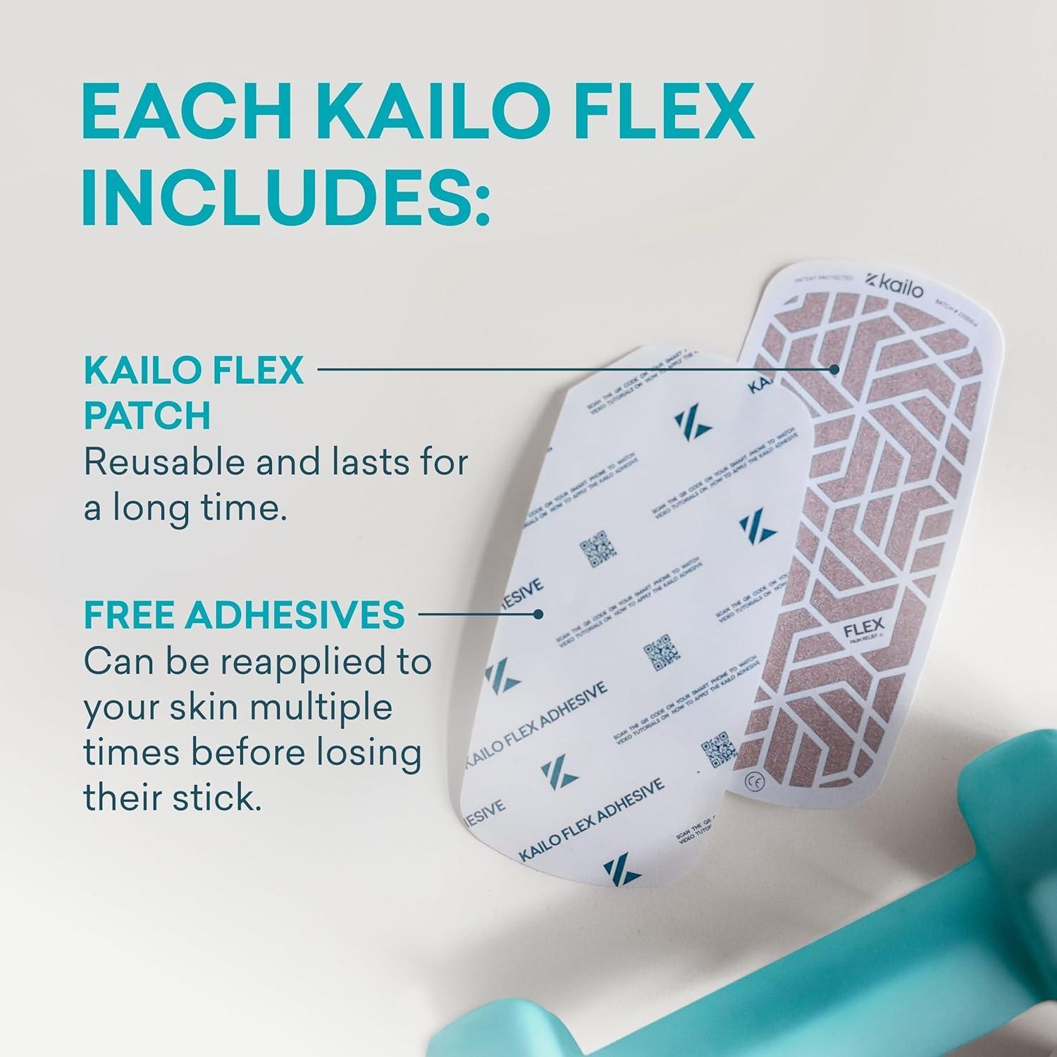 Kailo Kailo Flex Patch Adhesive Refill - Discomfort Relief Reusable Adhesives - Double-Sided Adhesive for Foot, Knee, Back & More - Removable & Reusable Wellness Relief Adhesives - 5 Pack