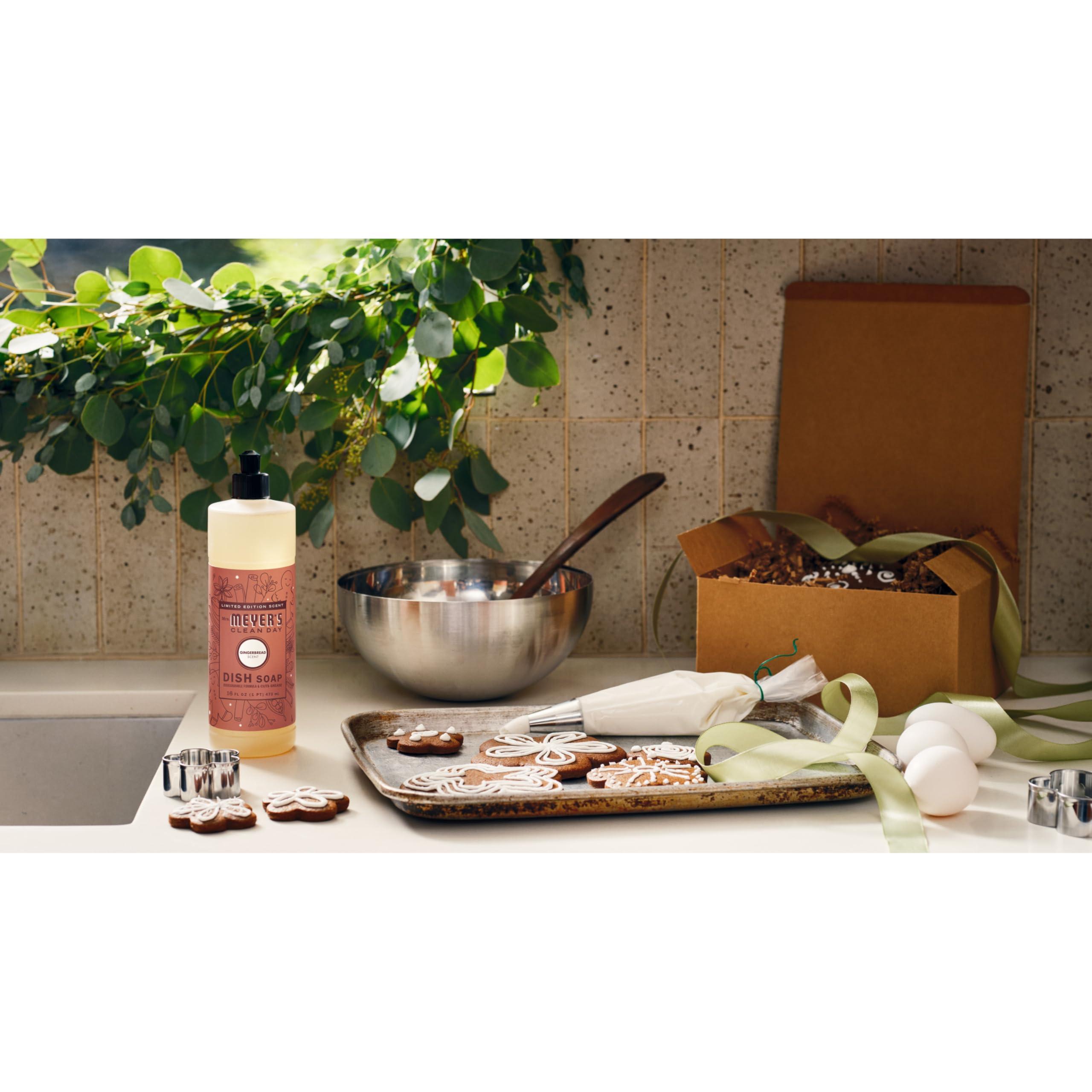 MRS. MEYER\'S CLEAN DAY MRS. MEYER\'S CLEAN DAY Liquid Dish Soap, Limited Edition Gingerbread Scent, 16 Ounce Bottle