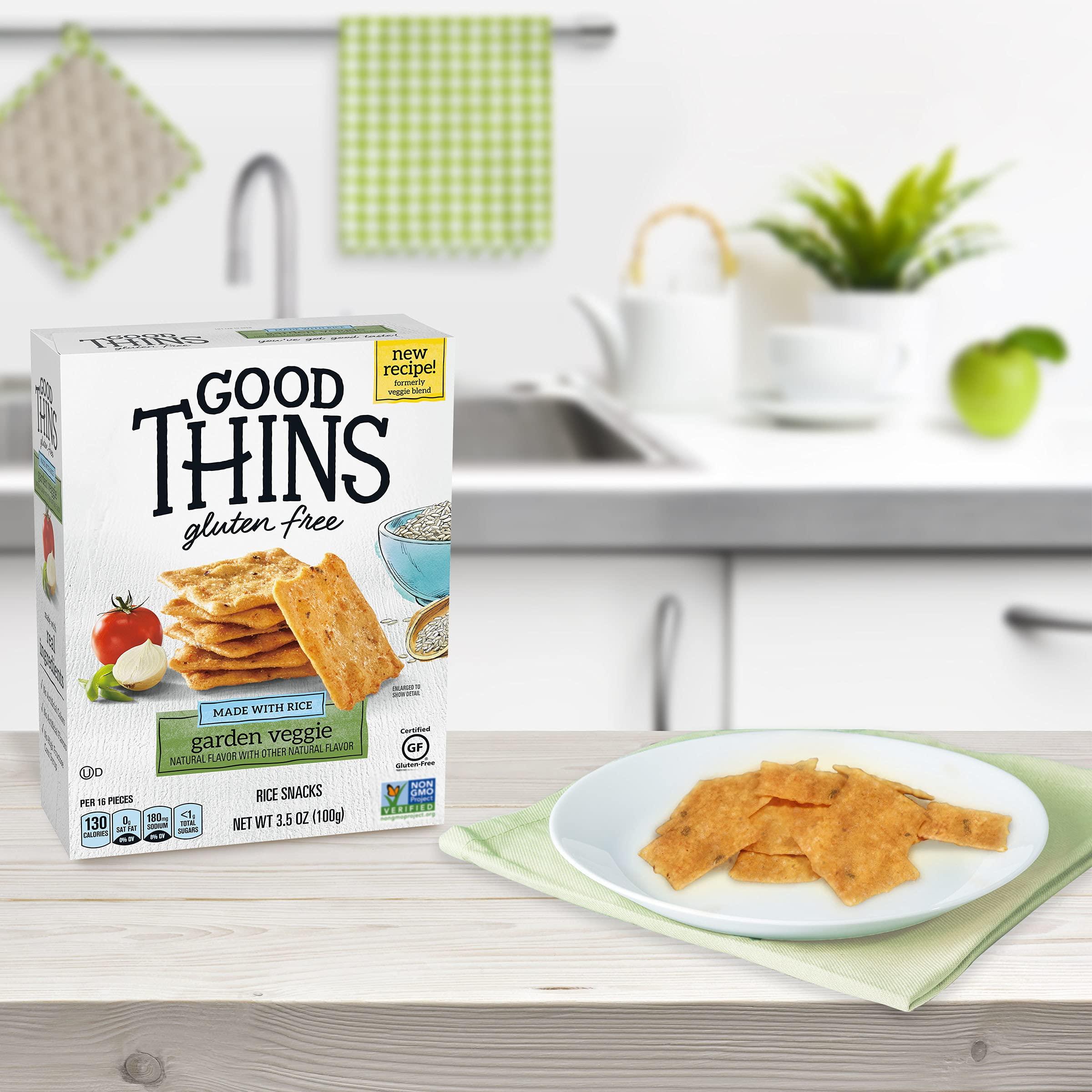 Good Thins Good Thins Garden Veggie Rice Snacks Gluten Free Crackers, 3.5 oz