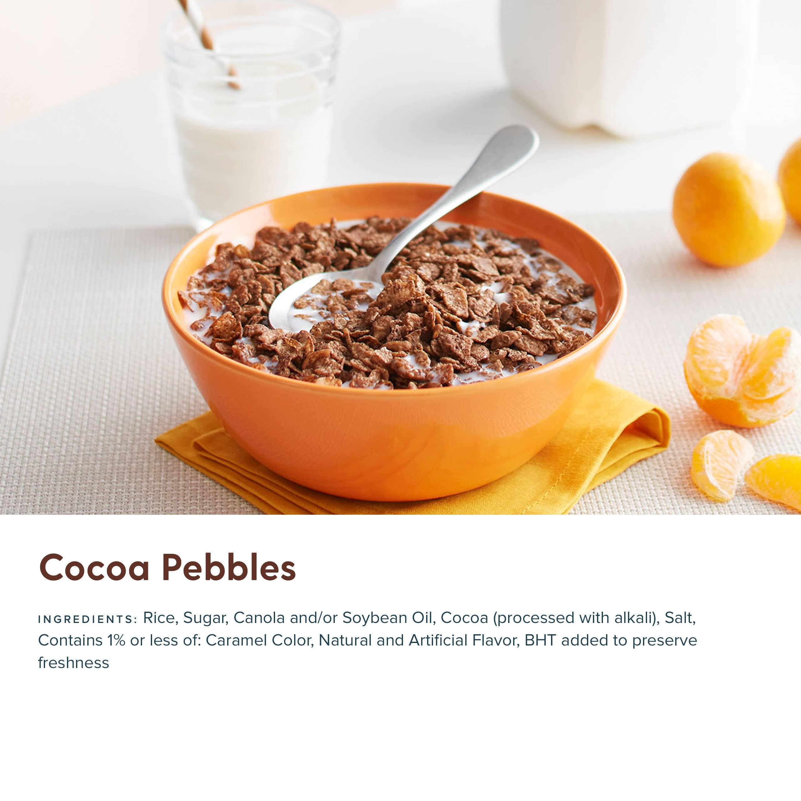 Post Pebbles Family Size Cereal and Crisps Variety Pack; Fruity Cereal (2), Cocoa Cereal (1), Fruity Multipack Crisps (2), Cocoa Multipack Crisps (1)