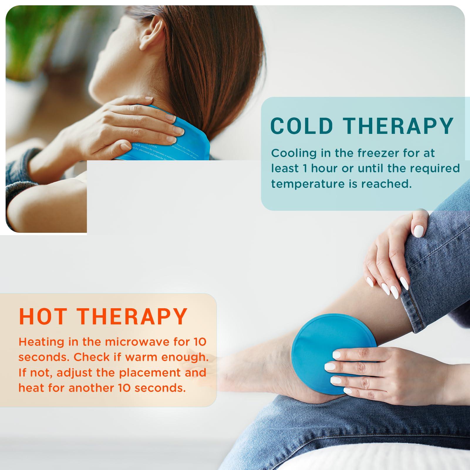 AlierGo Comfytemp Gel Ice Packs for Injuries Reusable 8 Pack, FSA HSA Approved, Hot and Cold Compress for Pain Relief, Small Ice Packs for Headaches, Wisdom Teeth,Breastfeeding, First Aid, for Kids Adults