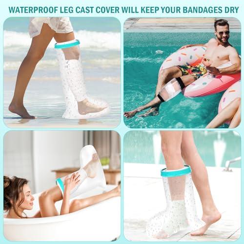 WirtuQuiksy WirtuQuiksy Cast Covers For Shower Leg, Reusable Waterproof Bandages and Cast Cover, Leg Cover For Showering After Surgery