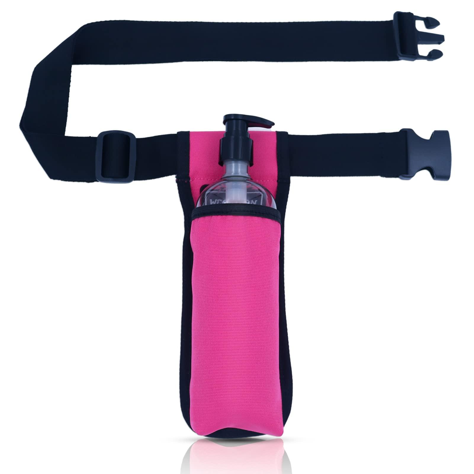 wearwan WEARWAN Massage Oil Holster, Adjustable and Durable Massage Holster, Stylish Massage Therapist Supplies (1B-Fuchsia)