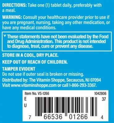 The Vitamin Shoppe The Vitamin Shoppe P5P (Pyridoxal5Phosphate) 50MG, Coenzyme Form of Vitamin B6, Amino Acid That Supports Protein Metabolism, Neurotransmitter Synthesis (100 Tablets)