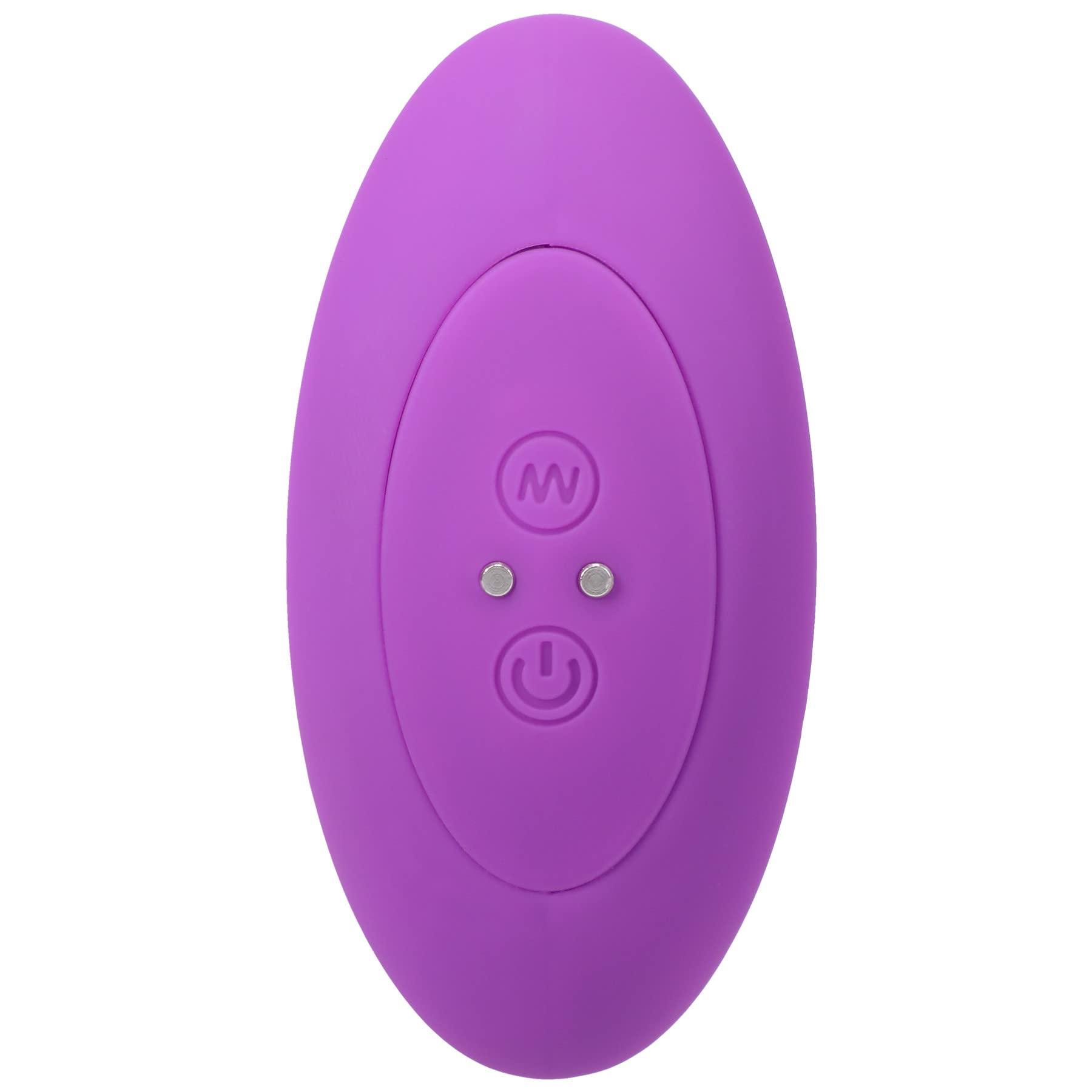 Doc Johnson Doc Johnson A-Play - Beaded Vibe - Rechargeable Silicone Anal Bead Plug with Remote, Purple