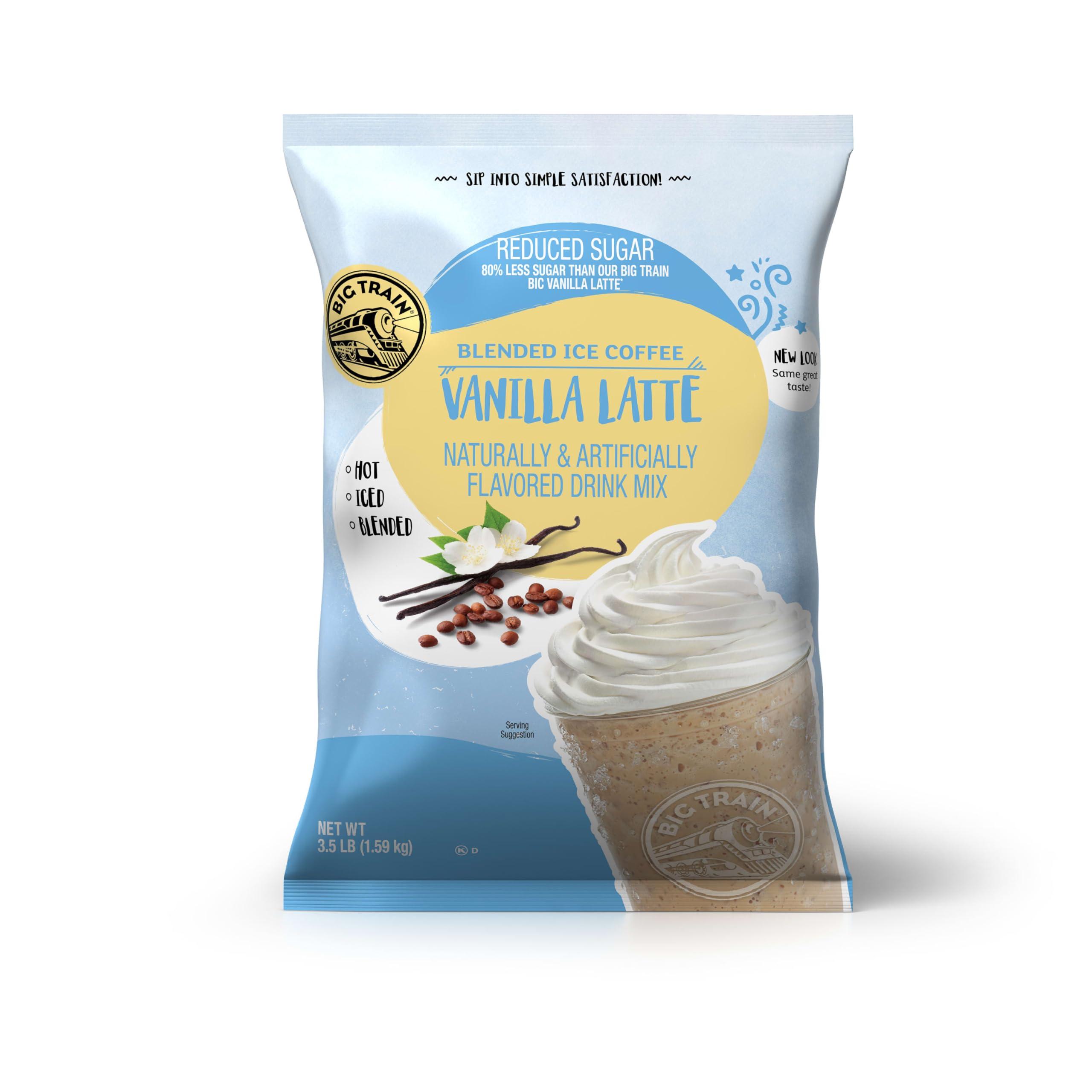 Big Train Big Train Reduced Sugar Vanilla Latte Blended Ice Coffee Beverage Mix, 3.5 Pound (Pack of 1)