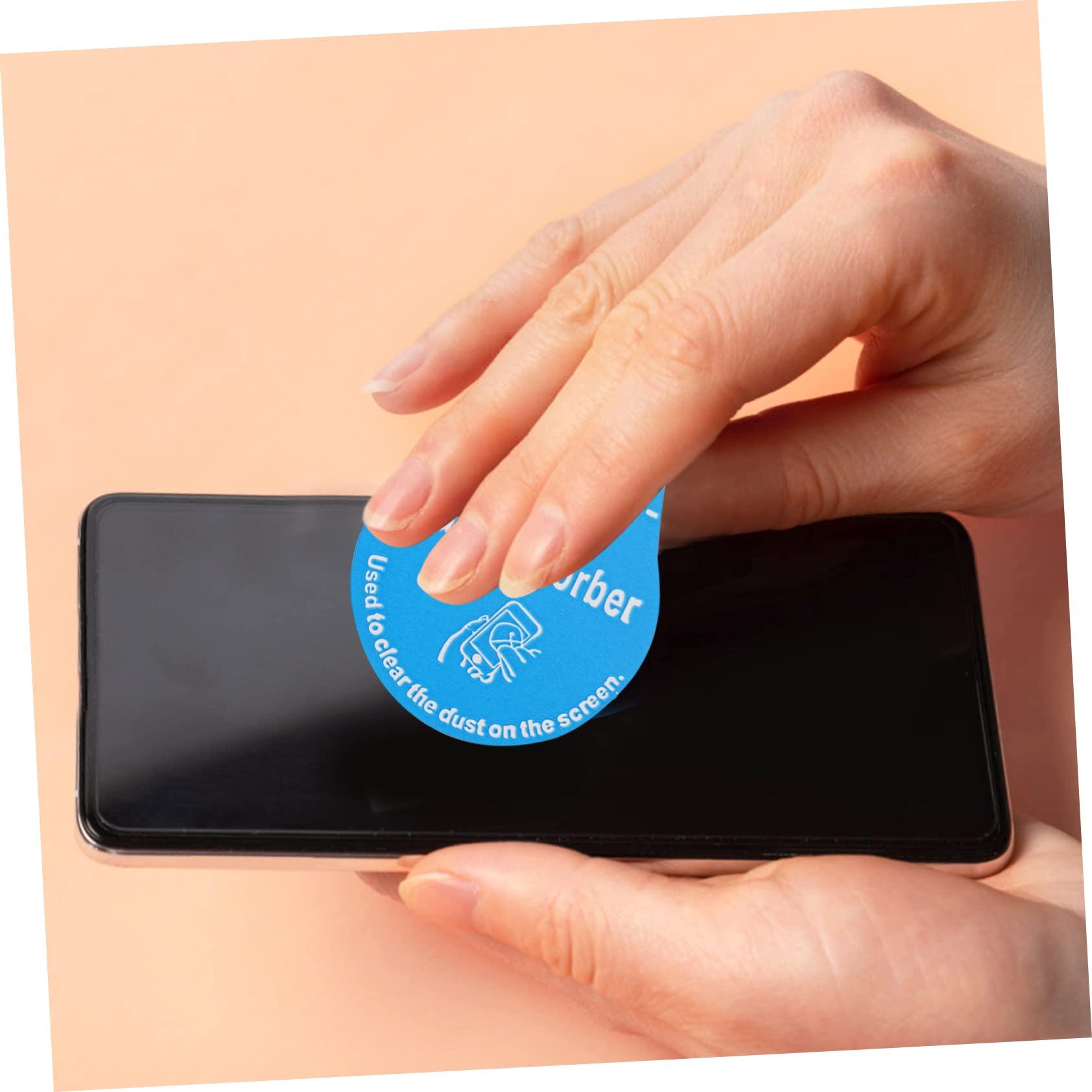 ORFOFE ORFOFE 400pcs Film Dust Removal Sticker Cleaning Tool Telephone Dedust Sticker for Phone Laptop Sticker Screen Removal Sticker Dust Remover Phone Dedust Sticker Blue Lens Paper