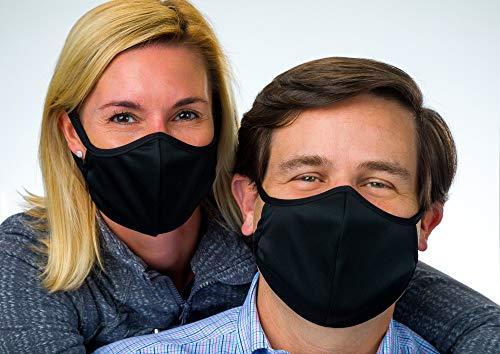 Badger Badger Sportswear Face Mask, 5 Pack with Laundry Bag, Comfortable Non-Elastic Ear Loops, Washable and Reusable, Soft Performance Fabric, Unisex, Made in The Americas