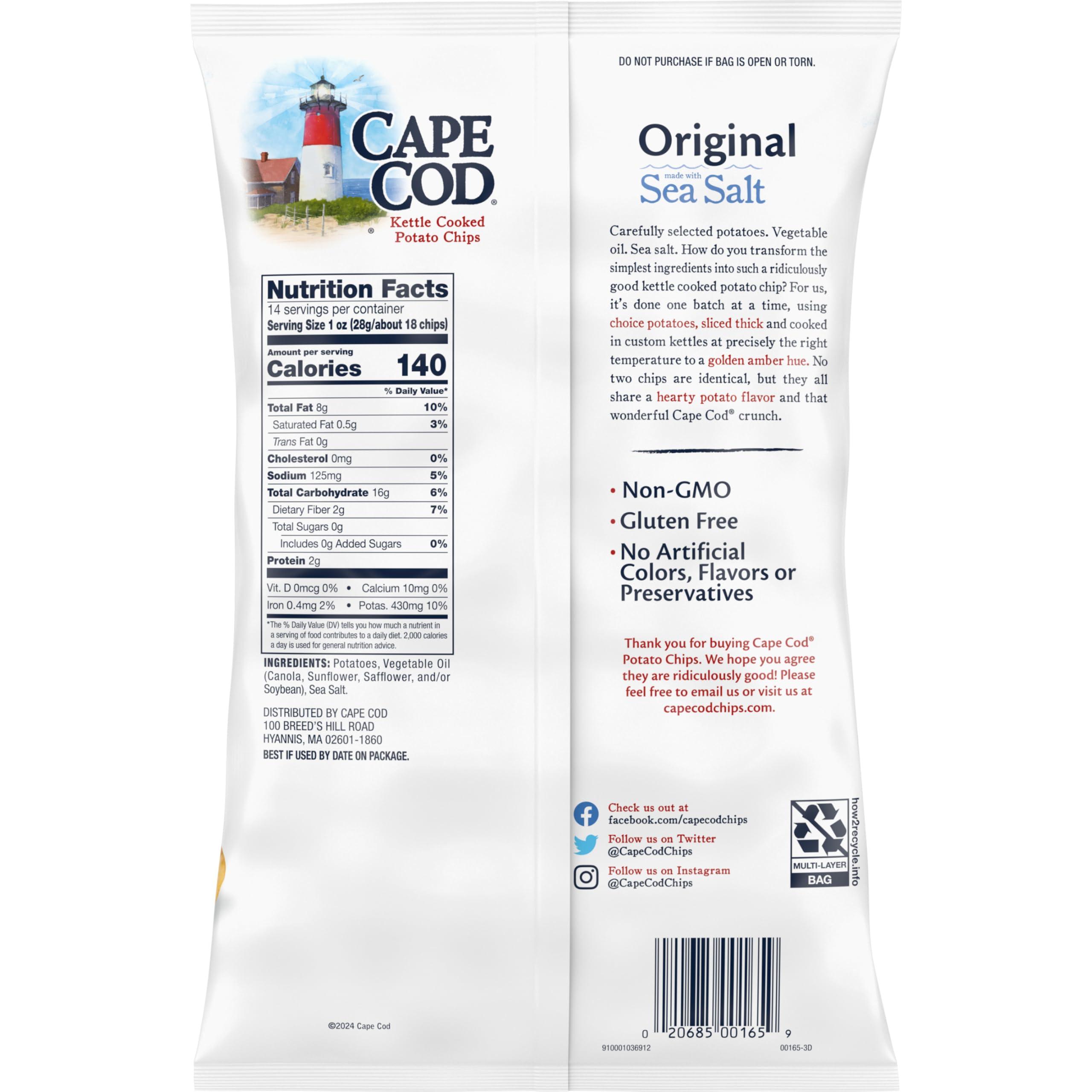 Cape Cod Cape Cod Potato Chips, Original Kettle Chips, 14 Oz Party Size