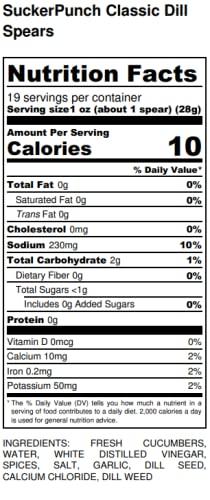 SUCKERPUNCH SuckerPunch Gourmet Classic Dill Pickle Spears 24 Ounce, 2-Pack