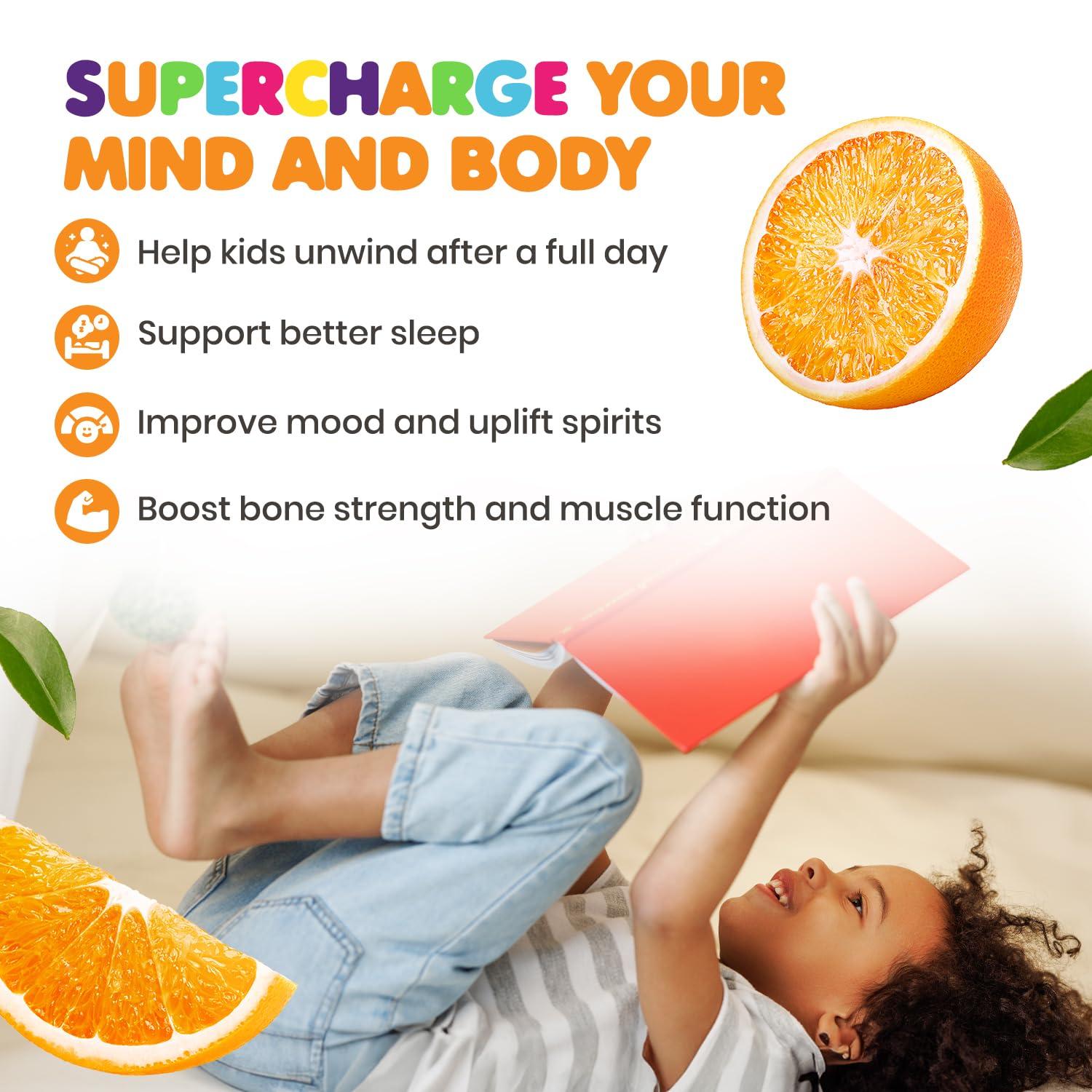 DR. MORITZ DR. MORITZ Sugar-Free Calm Magnesium Gummies for Kids and Adults - Non-GMO Kids Magnesium Gummies - Orange Flavor - 1-Pack (60 Count)