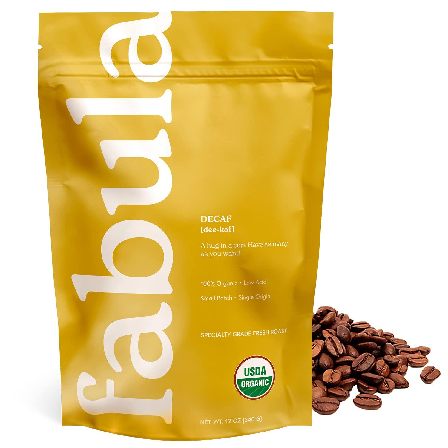 Fabula Fabula Organic Whole Bean Coffee - Medium and Decaf Medium - 2 Bag Bundle