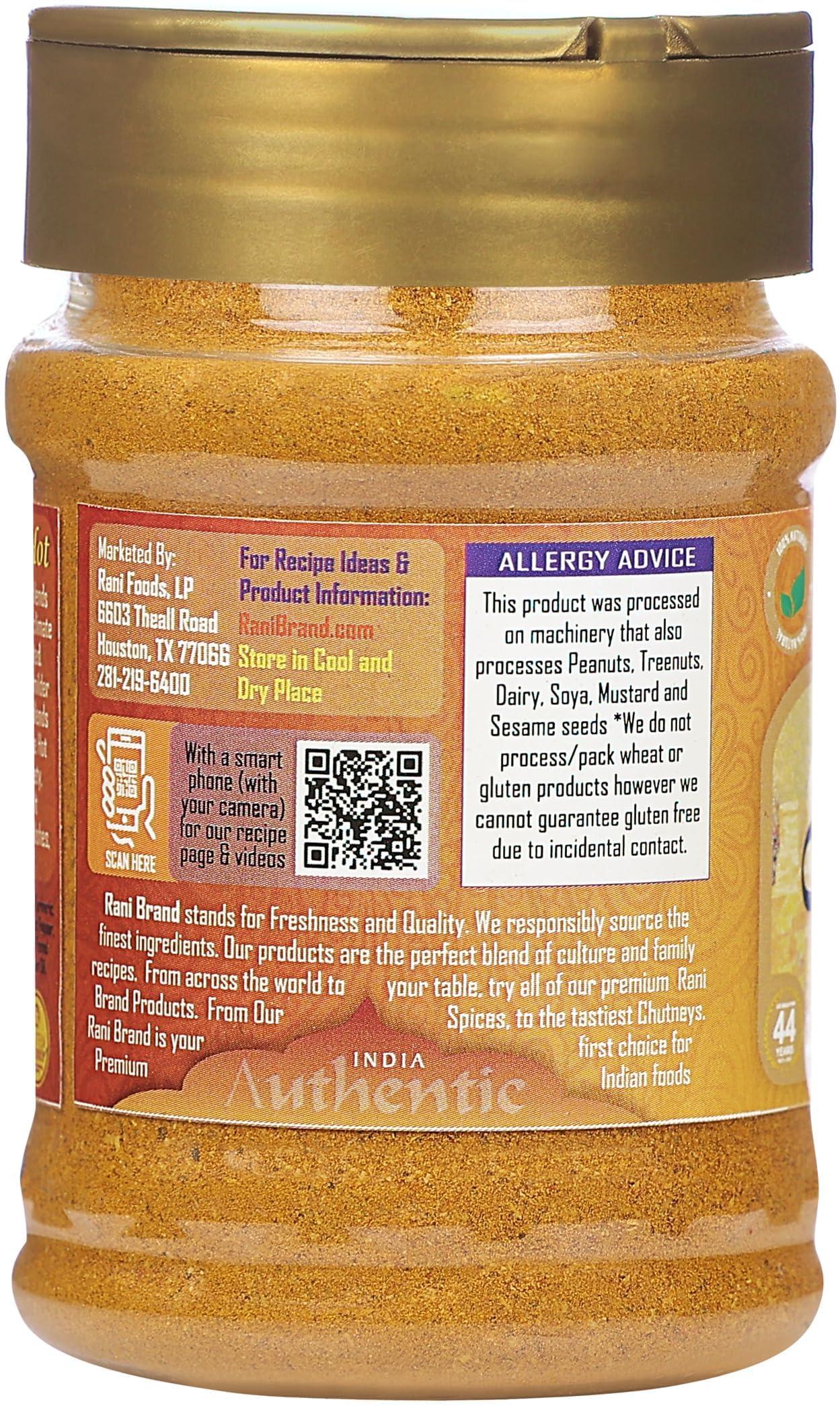 Rani Brand Authentic Indian Products Rani Curry Powder Hot (11-Spice Authentic Indian Blend) 3oz (85g) PET Jar, Pack of 12 ~ All Natural | Salt-Free | Vegan | No Colors | Gluten Friendly | NON-GMO | Kosher | Indian Origin