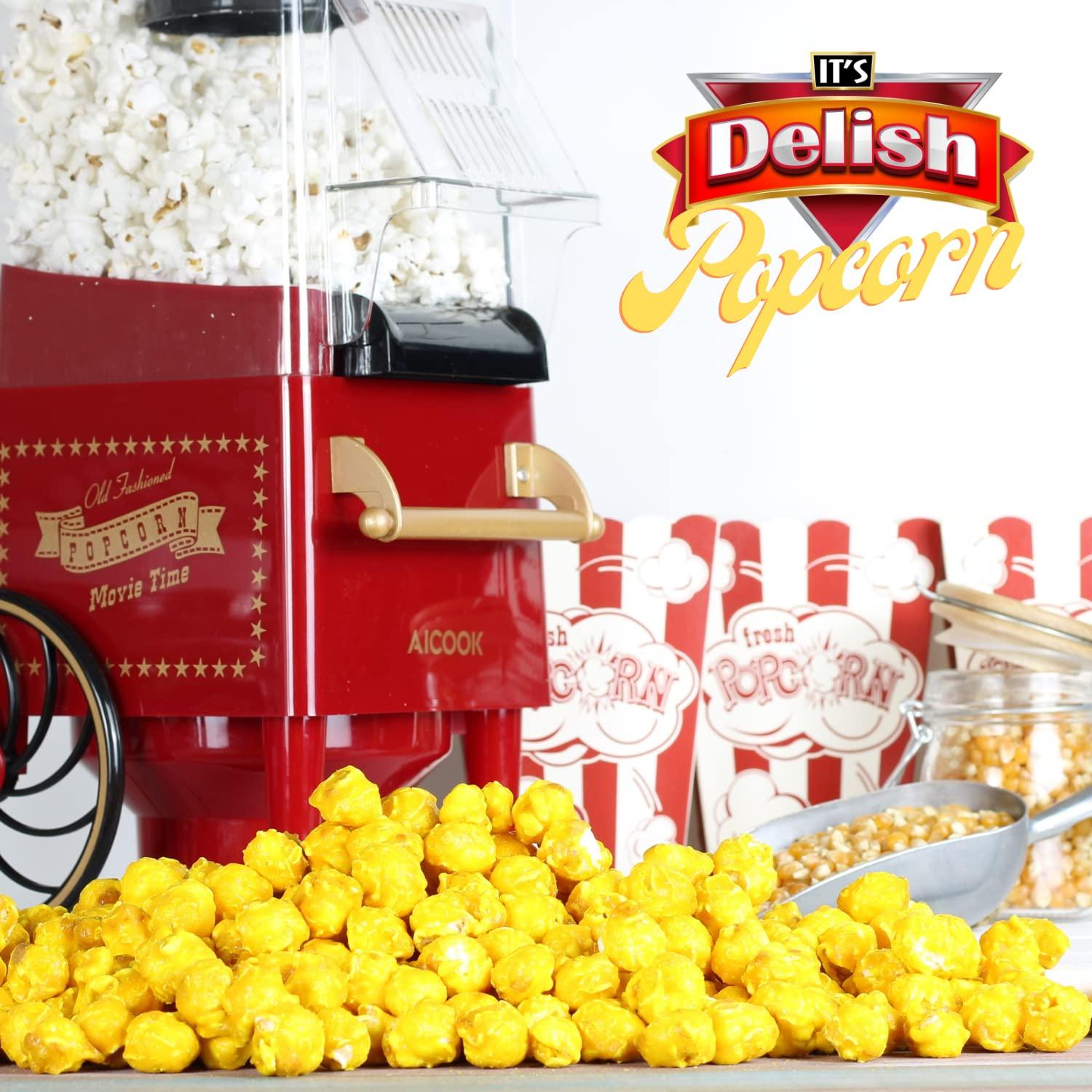 It's Delish Gourmet Yellow Banana Colored Popcorn by It's Delish, 8 Oz Bulk Bag | Colorful Popcorn Snack - Fruity Flavored Air Popped Corn Fun Confetti | Birthday Party, Events – Gluten Free, Vegan, Kosher (8 Oz)
