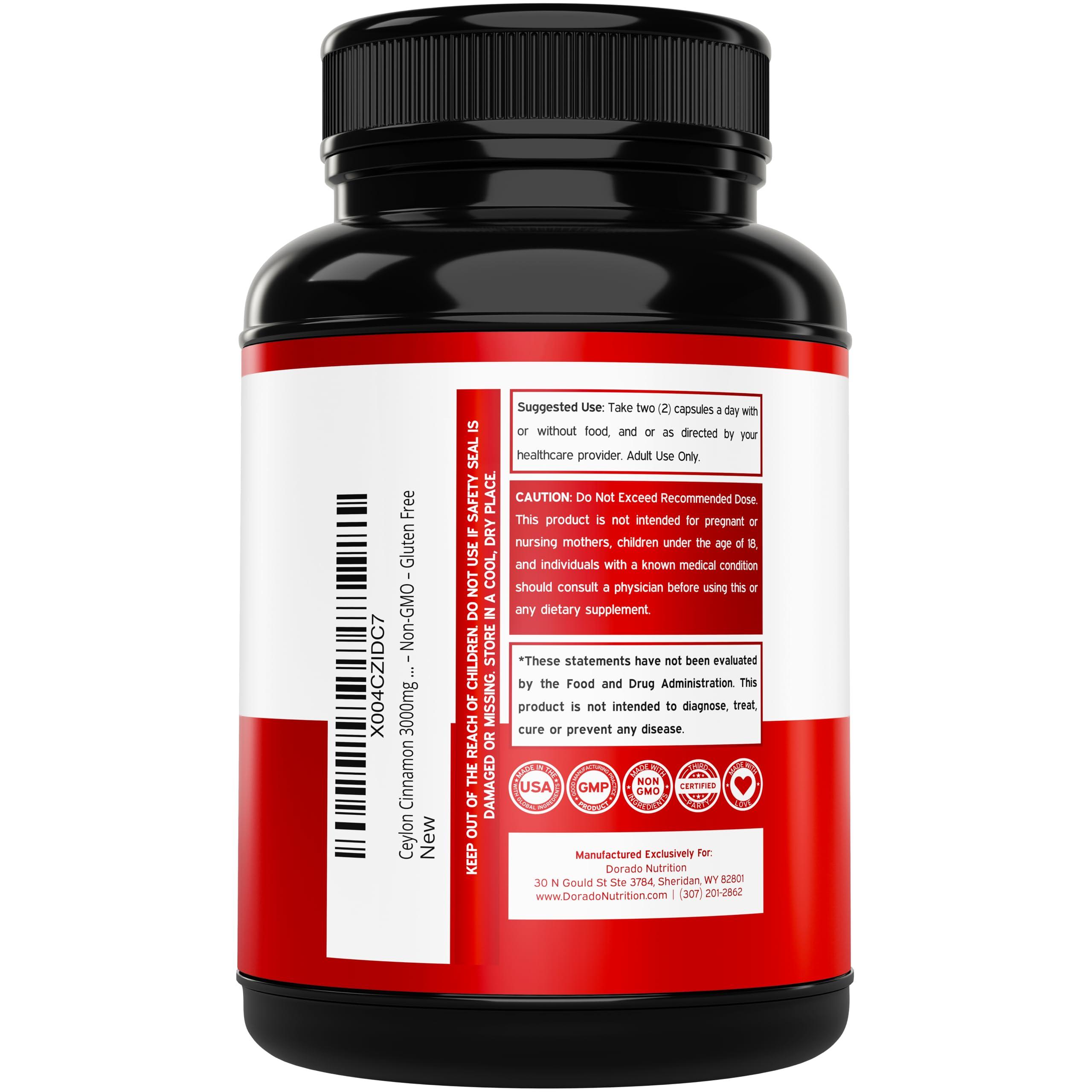 DORADO NUTRITION GLP-1 Supplement 14 in 1 Formula (GLP1 Supplement with Berberine, ACV, Chromium, Ceylon Cinnamon, Turmeric & More) Support Gut Health & Metabolism - Third Party Tested, Vegan Safe & USA Made