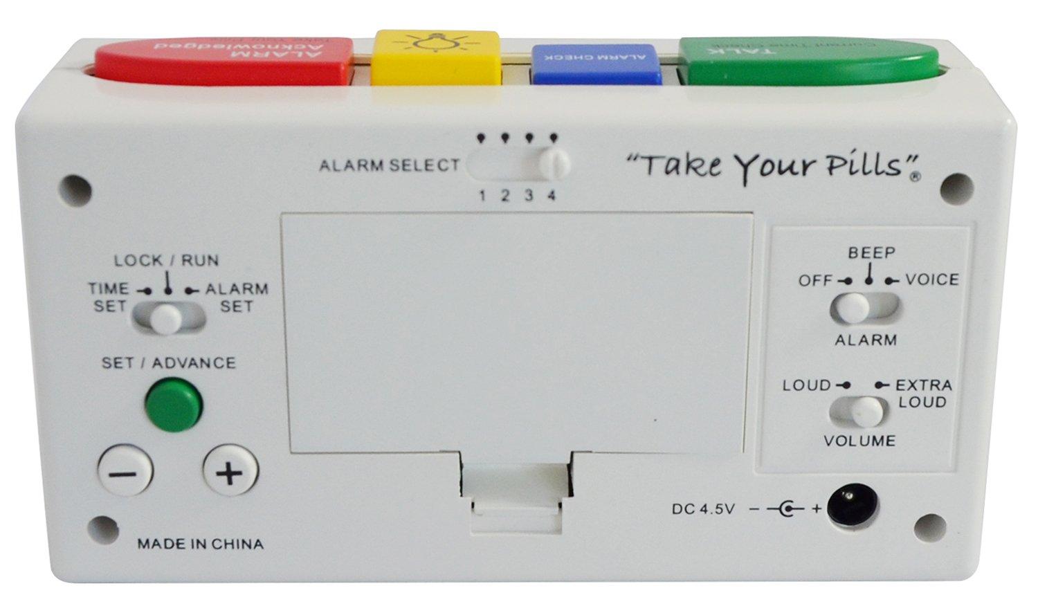 e-pill Medication Reminders e-Pill 4 Times a Day x 7 Day Large Weekly Pill Organizer, Vitamin, and Medicine Pillbox - with 4 Alarm Talking Reminder