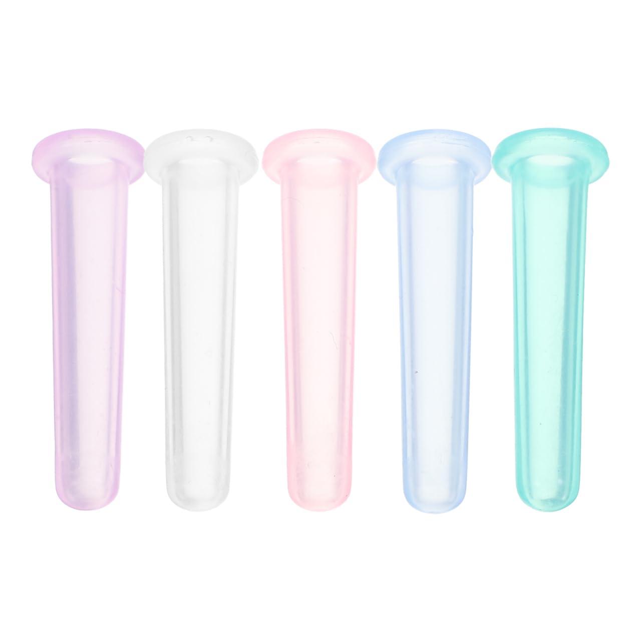 EXCEART 5pcs Facial Cupping Set for Glowing Skin Eye Face Vacuum Massage Anti Cup Silicone Cupping Massage Cup for Beauty Body Cup Fascia Massager