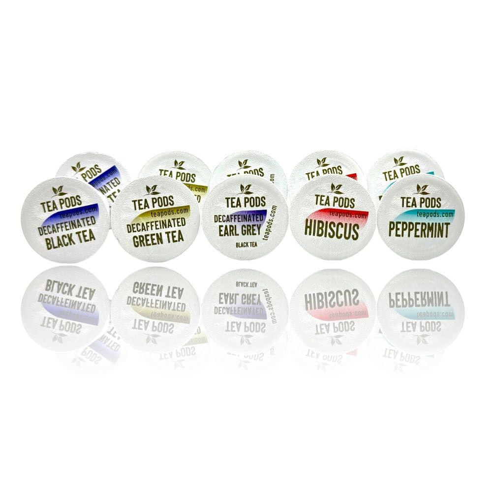 TEA BOQUETE DECAF Variety pack tea pods compatible with Nespresso OriginalLine brewers - 10 capsules