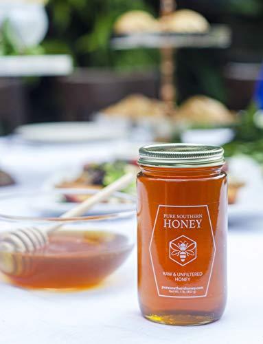Pure Southern Honey 1 lb. 100% Raw & Unfiltered Gallberry Honey - USA Made by Pure Southern Honey