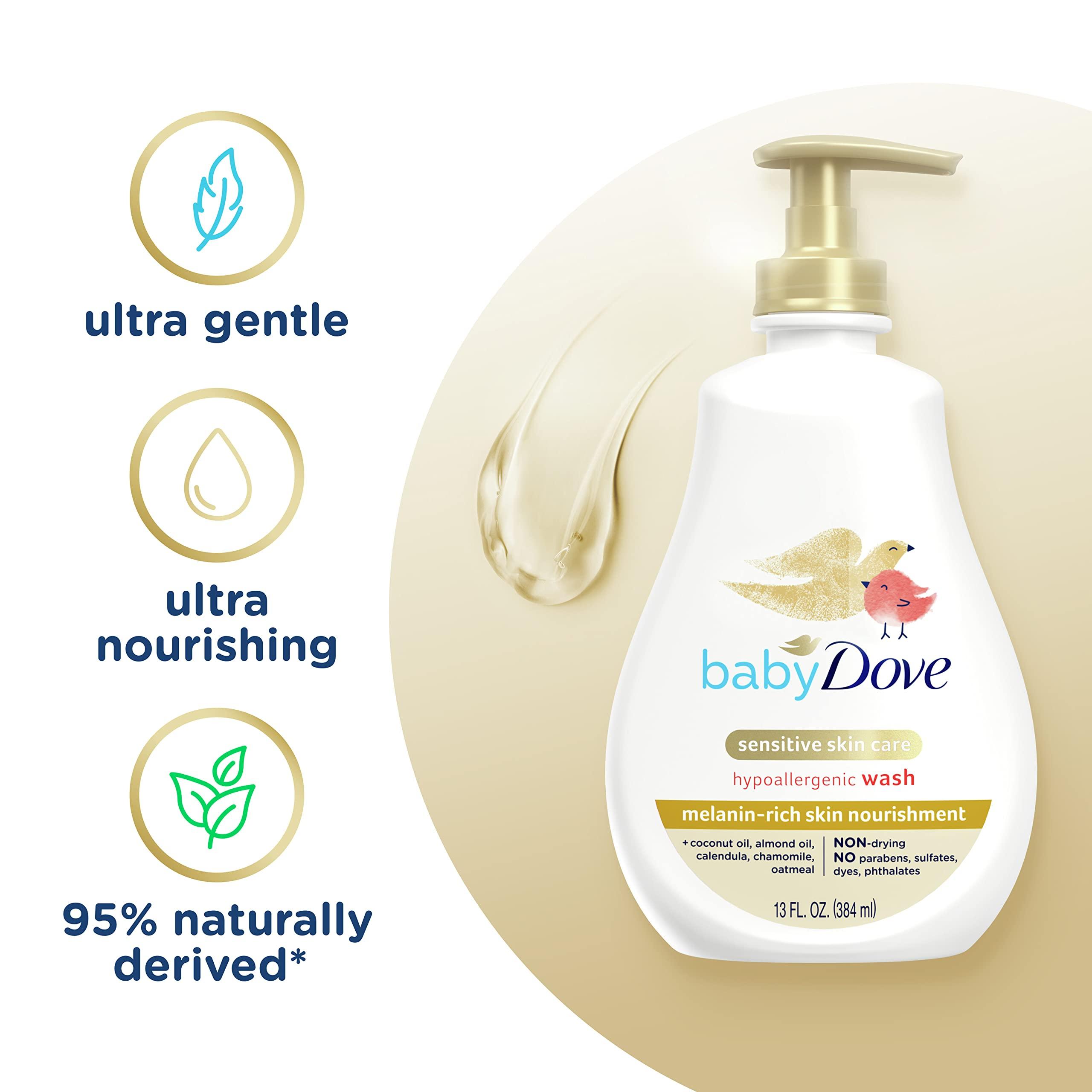 Baby Dove Baby Dove Sensitive Baby Wash For Baby Bath Time Melanin-rich Skin Nourishment Tear-Free and Hypoallergenic 13 oz