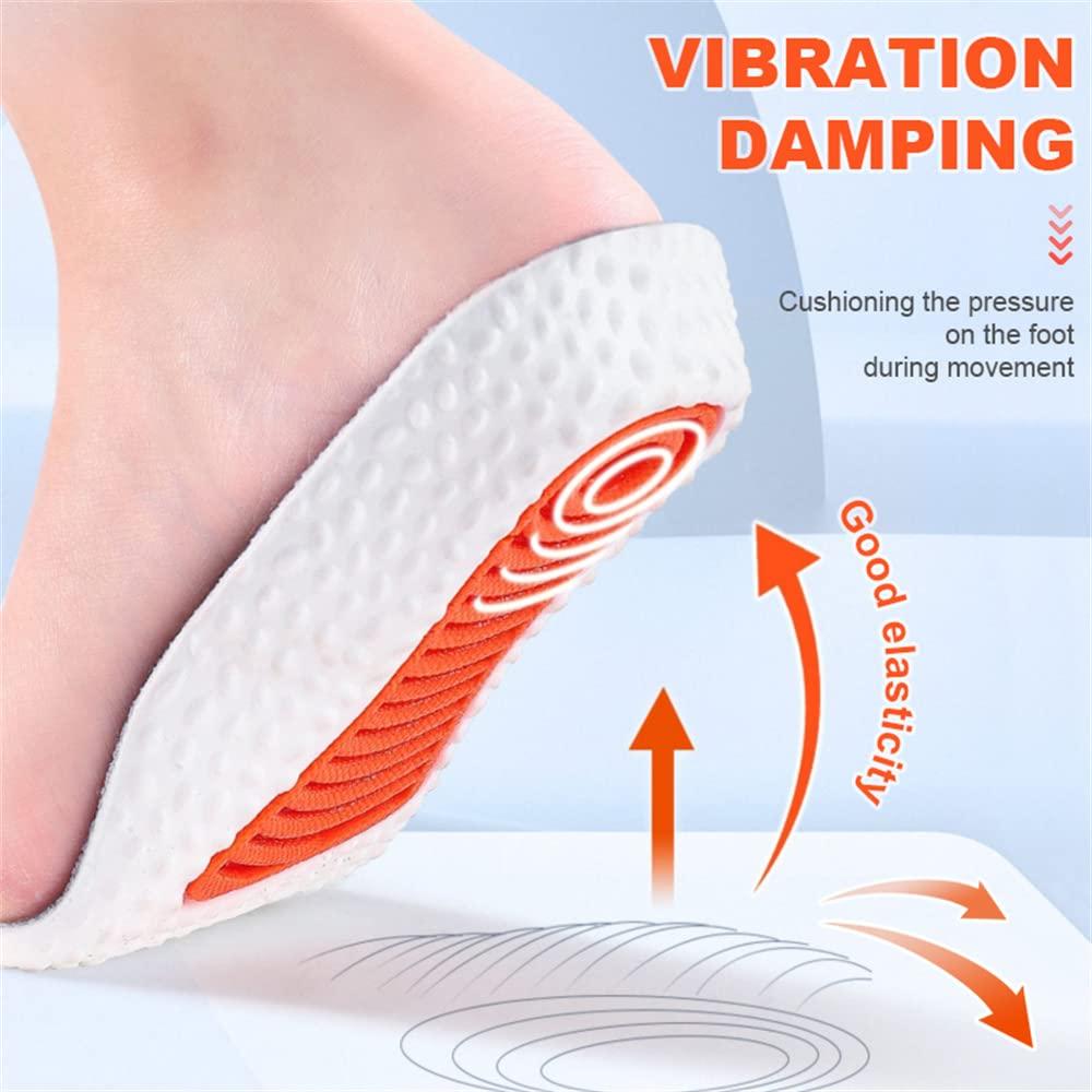 YURRUON Height Increase Insole Elastic Shock Absorbing Sports Shoe Insoles, Heel Lift Inserts Elevator Insoles for Men & Women