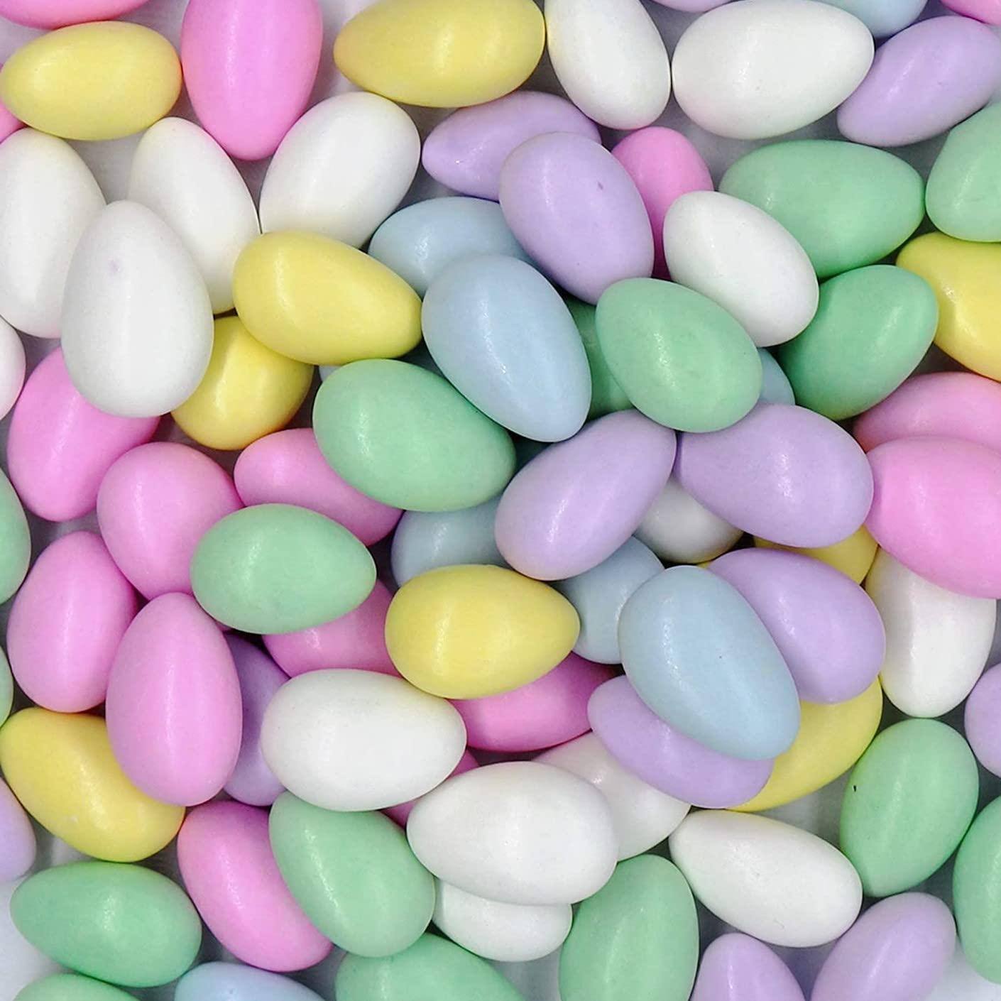 SweetGlob SweetGlob Jordan Almonds Party Colors Hard Candy (2 Pound, Assorted Pastel Colors)