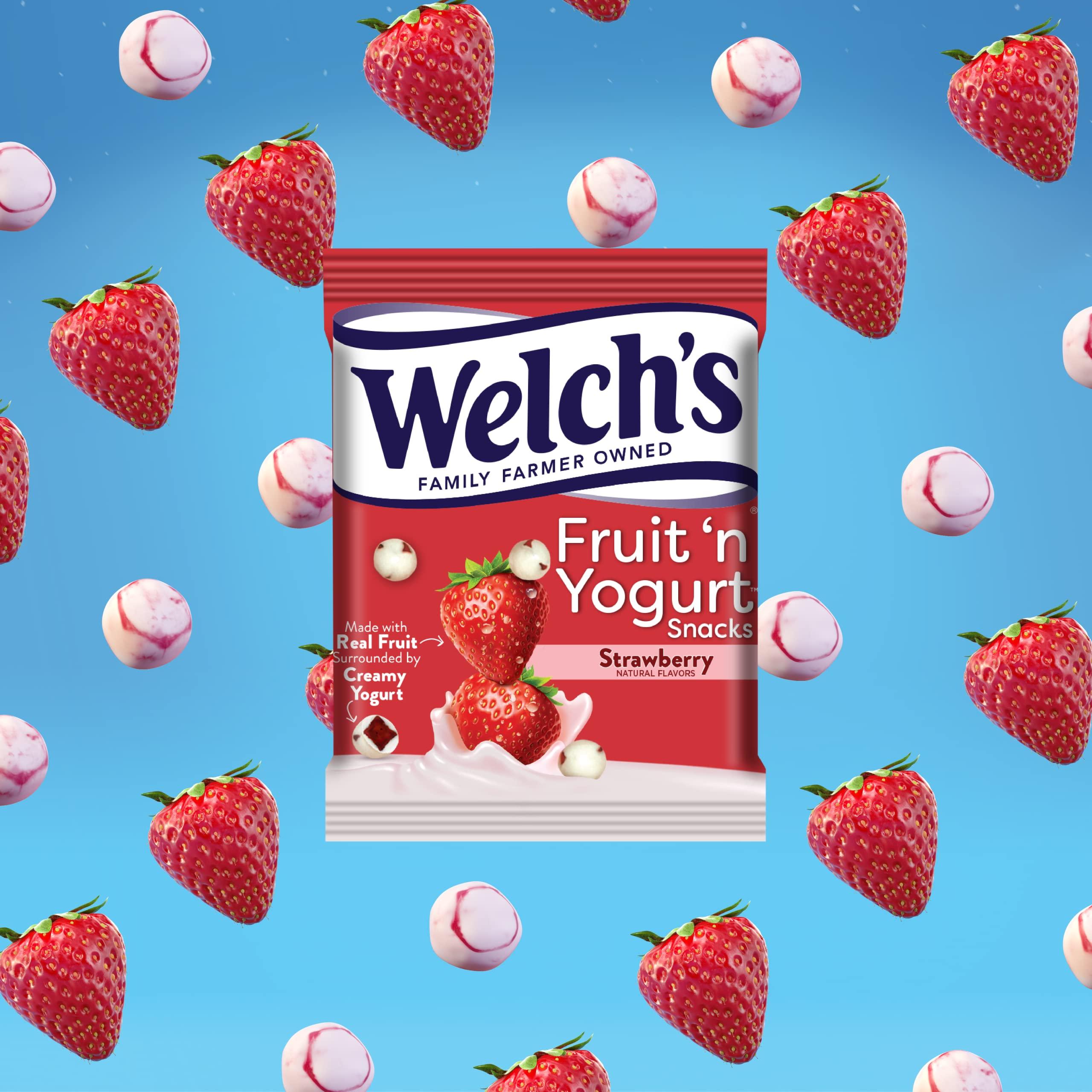Welch\'s Welch\'s Fruit Snacks, Fruit \'n Yogurt Variety Pack, Strawberry, Blueberry Acai, Mango Peach, Bulk Pack, Individual Single Serve 0.7 oz Bags (Pack of 42)