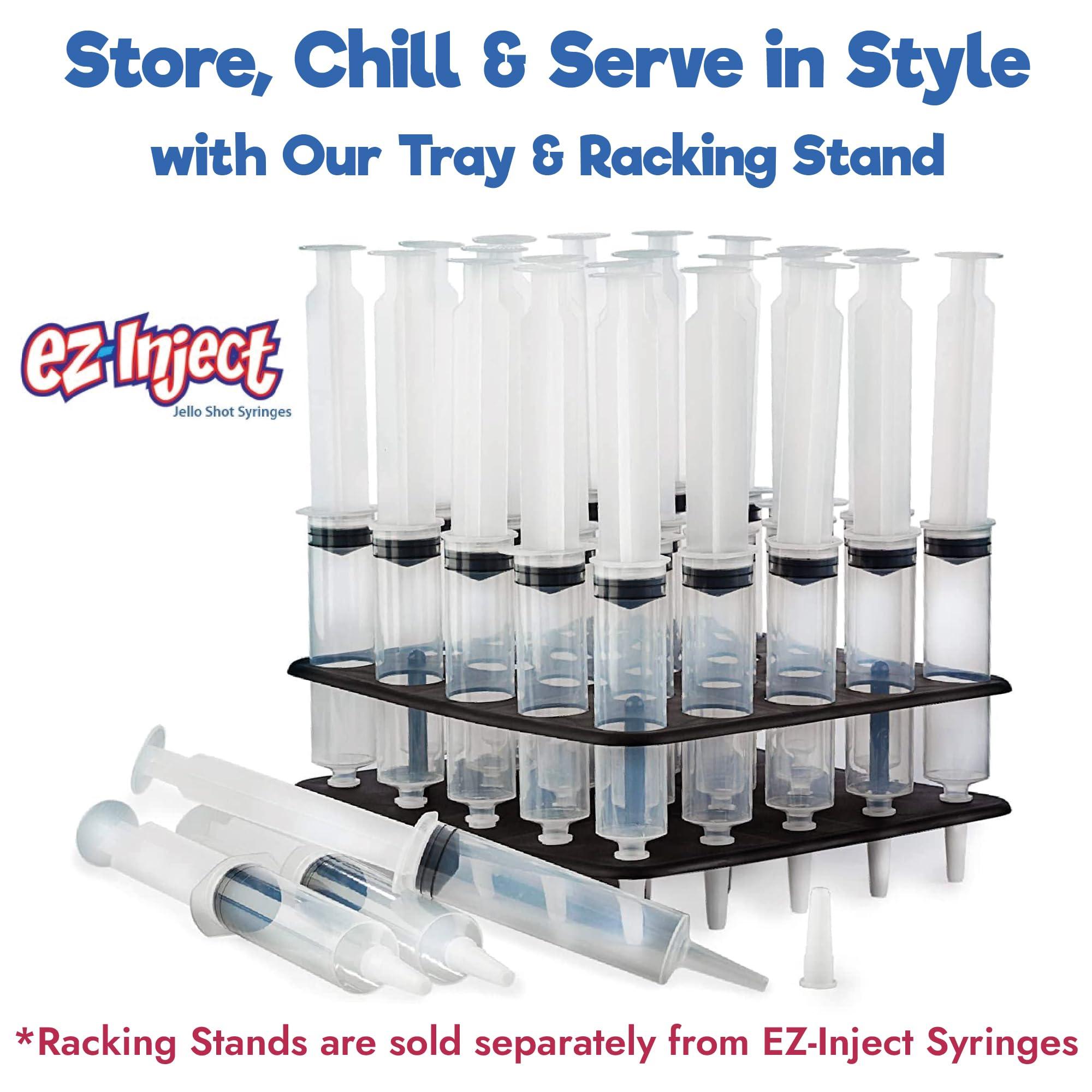 EZ-Inject EZ-Inject 25 Pack Plastic Syringes for Jello Shots 1.5oz - 100% Safe and Reusable Jello Shot Syringes with Caps - Medium Syringe Shots Holiday and Halloween Party Supplies for Adults