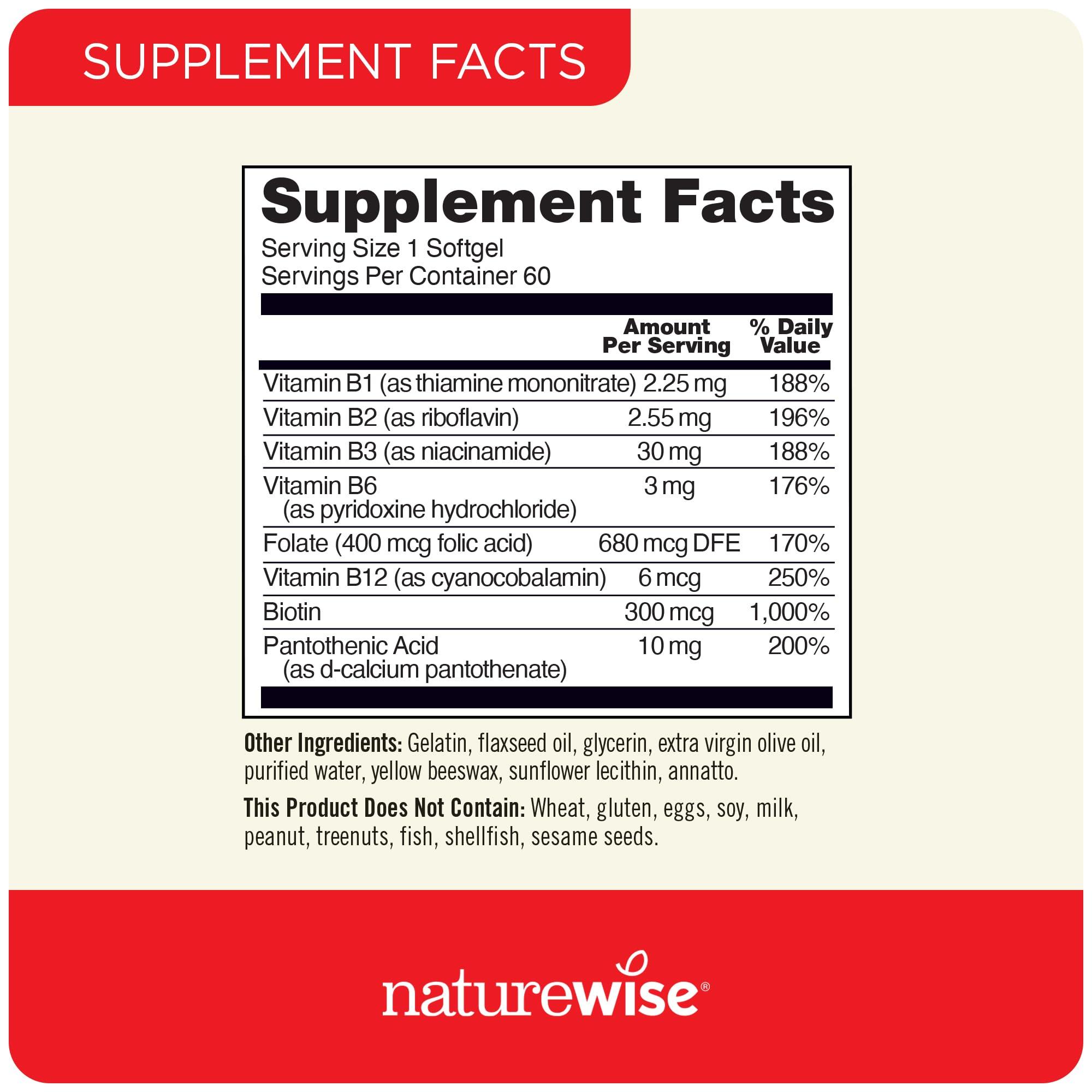 NatureWise NatureWise Vitamin D3 5000iu Healthy Bones Teeth Muscle Immune Support + Vitamin B Complex Cellular Energy Mental Clarity Women Men
