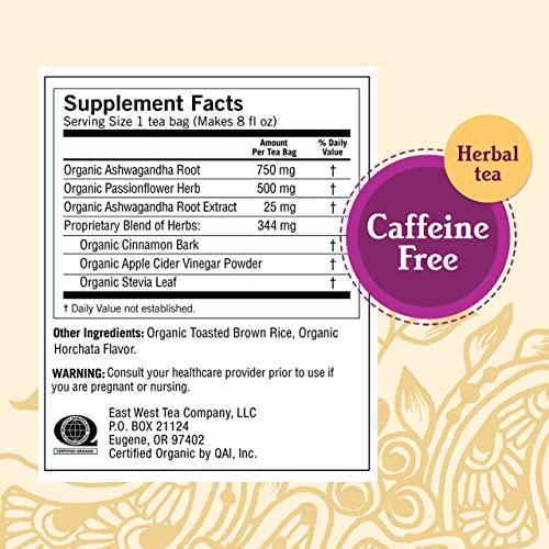 Yogi Yogi Tea Cinnamon Horchata Stress & Sleep - 16 Tea Bags per Pack (4 Packs) - Organic Sleep Tea - Supports a Restful Sleep - Includes Ashwagandha, Passionflower & Apple Cider Vinegar