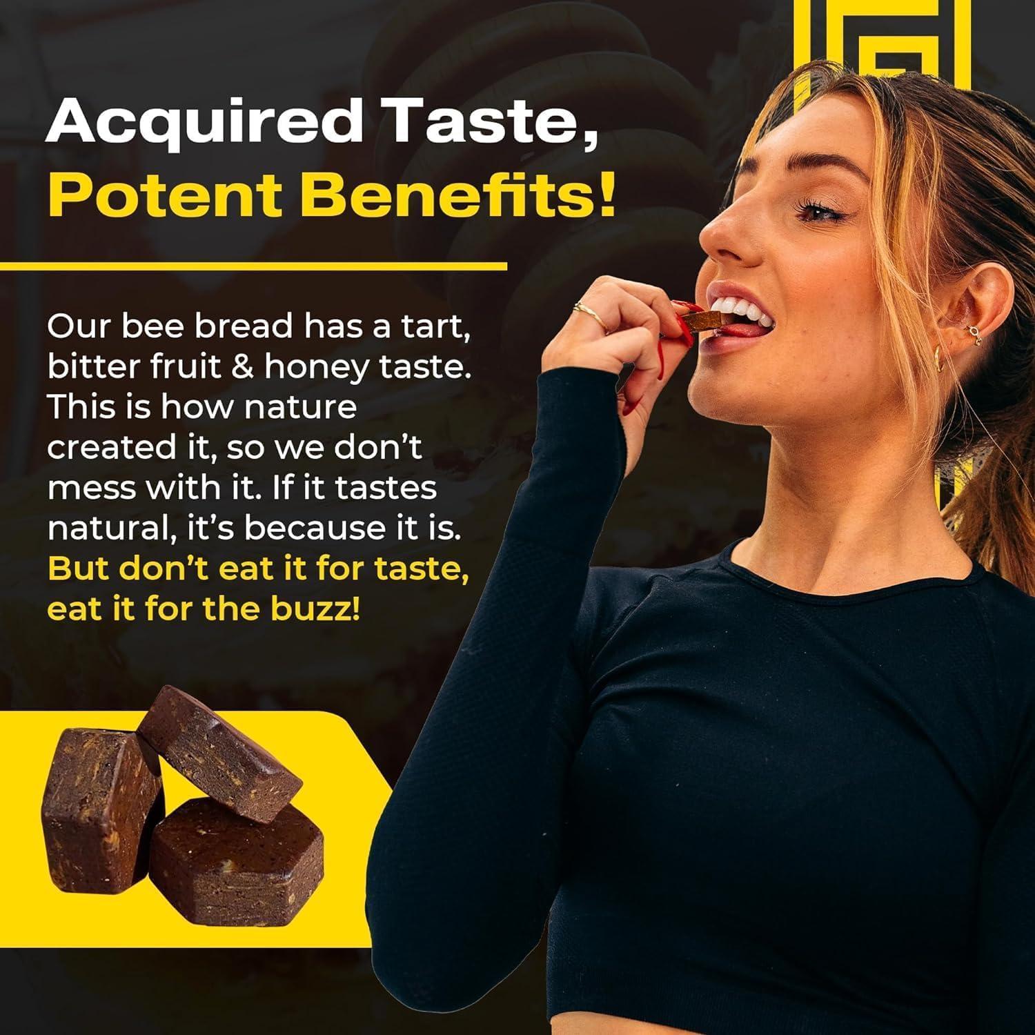 The Stampede Network Spartan Bee Bread Chewables Natural Multivitamin | High Absorption Organic Bee Pollen & Honey | Fermented By Bees For Energy, Vitality, Sleep, Recovery, Immunity | Non GMO, Nothing Synthetic