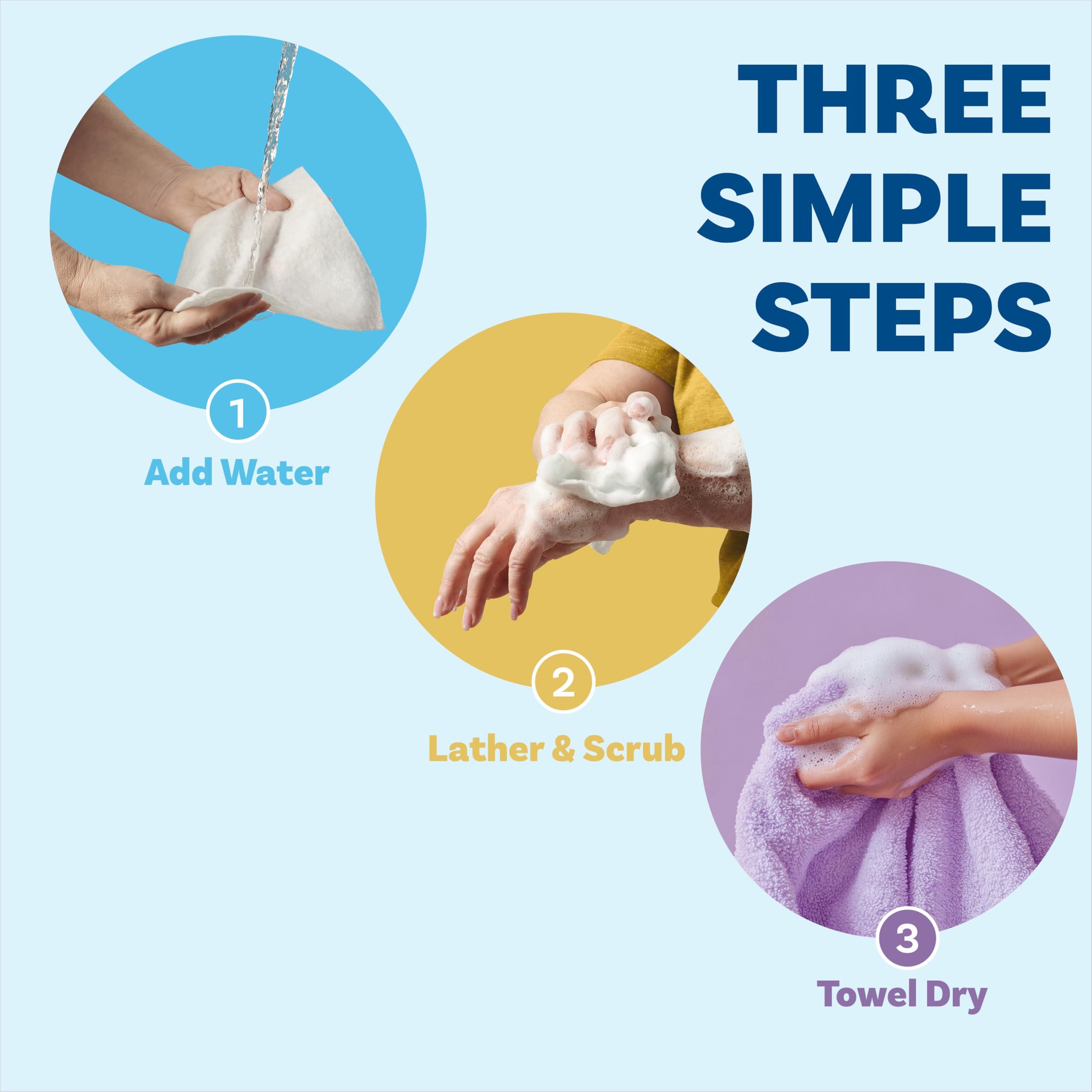 Scrubzz Scrubzz Rinse Free Bathing Sponges and Coconut Vanilla Shampoo Cap Bundle for Eldery Bedridden and Post Surgery Patients