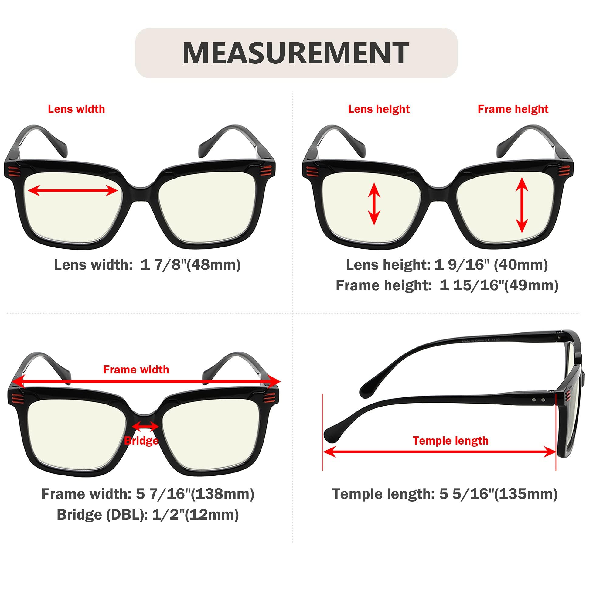 Eyekepper Eyekepper 4-pack Reading Glasses Blue Light Blocking Square Computer Glasses Readers Women 1.0
