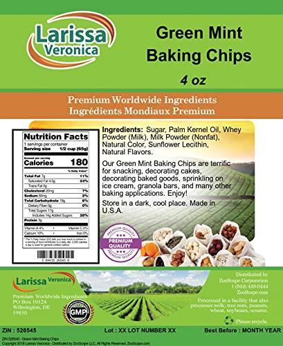Larissa Veronica Green Mint Baking Chips (4 oz, ZIN: 526545) - 2 Pack