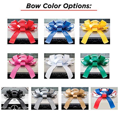 CarBowz Big Car Bow with Happy 18th Birthday Message, Celebrate Eighteen Giant Gift Bow Arrives Fully Assembled