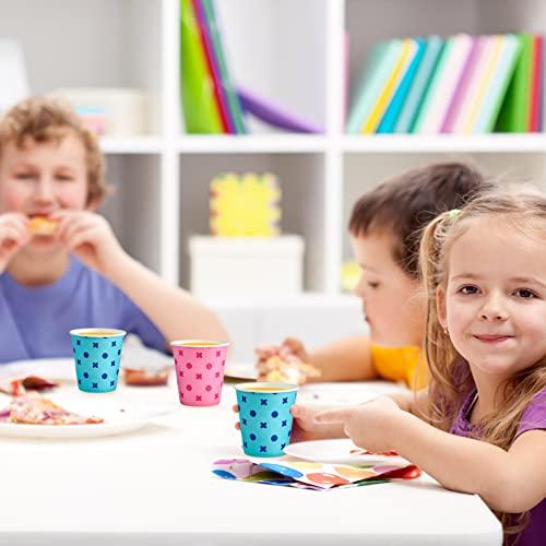 LITOPAK LITOPAK 540 Pack 5 oz Paper Cups, Pink and Blue Disposable Paper Cups, Paper Snack Cups, Water Paper Cups, Small Mouthwash Cups, and Mini Paper Cups for Home, Bathroom, Picnic, Party, and Events.