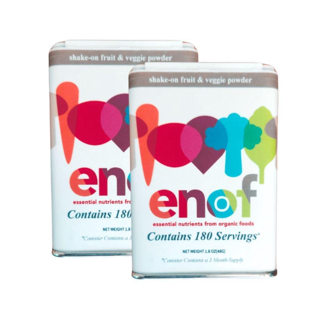ENOF ENOF Organic Powder Supplement Made with 10 Organic Fruits & Vegetables, Gluten-Free, Non-GMO, 6 Mo. Supply