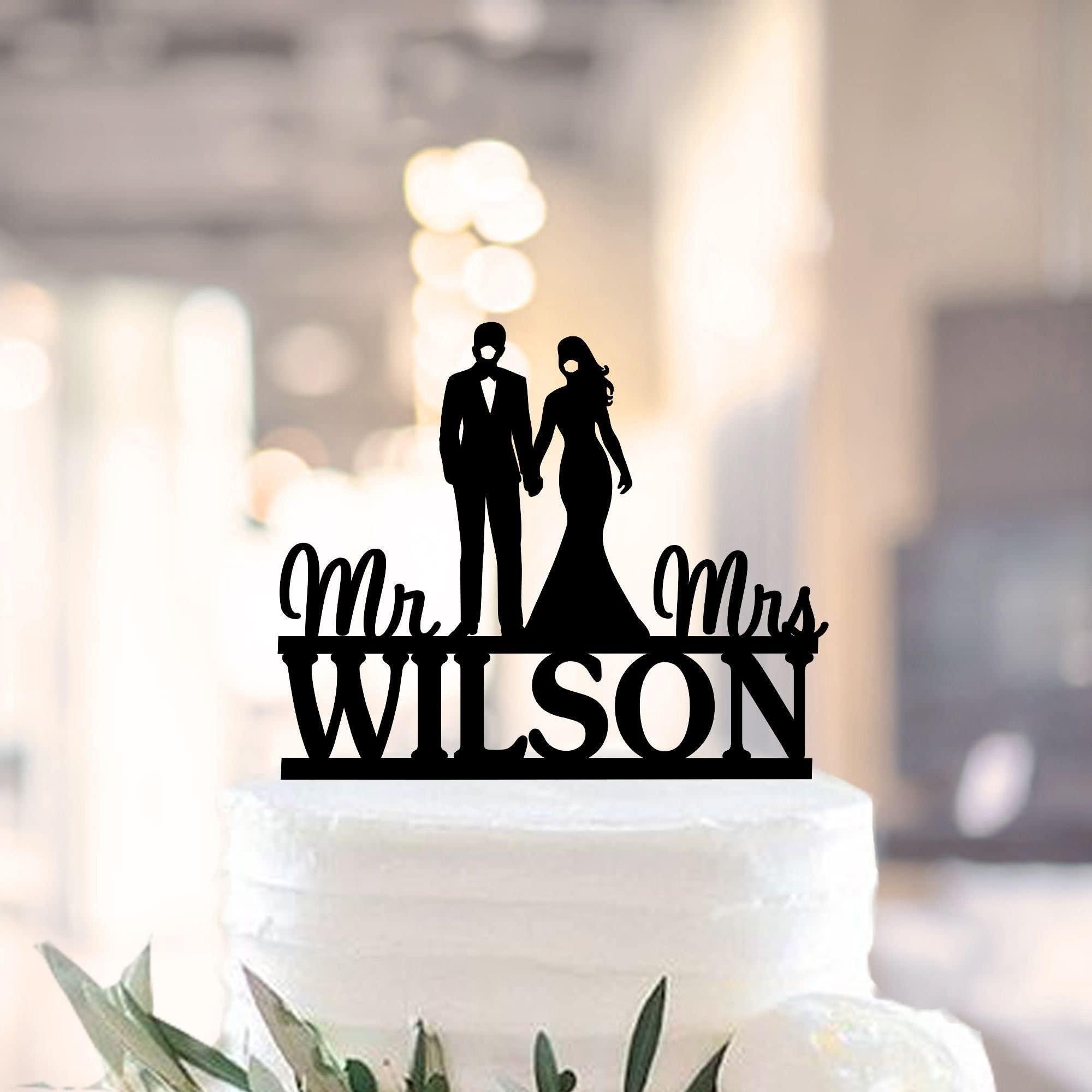 UTF4C Quarantine Wedding Cake Topper,Wearing a face mask Cake Topper,face mask Cake Topper,Bride and Groom Cake Topper,Couple Cake Topper