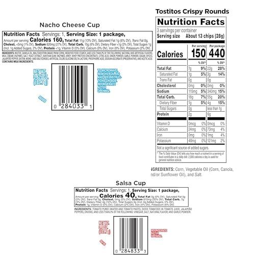 Tostitos Tostitos Tortilla Chips Chip & Salsa Pack, 3oz Tostitos Crispy Rounds & 3.8oz Medium Salsa (16 count)