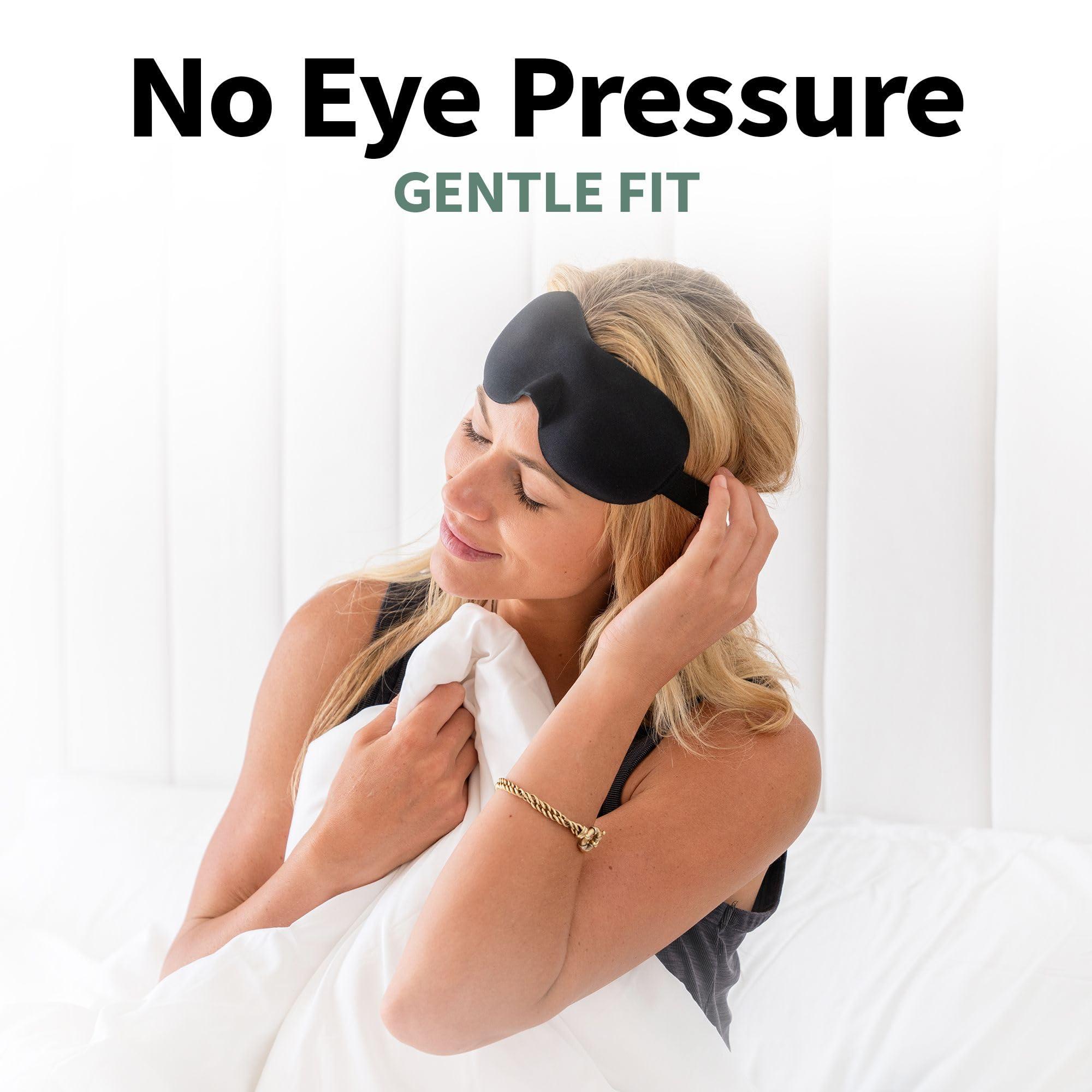 Nidra Nidra Small Medium Sleep Mask for Women & Men, Blackout Blindfold Eye Mask, Deep Rest, 3D Comfort Contoured for Side Sleepers, Lightweight & Soft, Light Blocking for Travel, Yoga, Sleeping, Purple