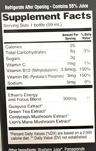 Ethan's ETHANS Pomegranate Blueberry Energy Shot Duo, 2 FZ