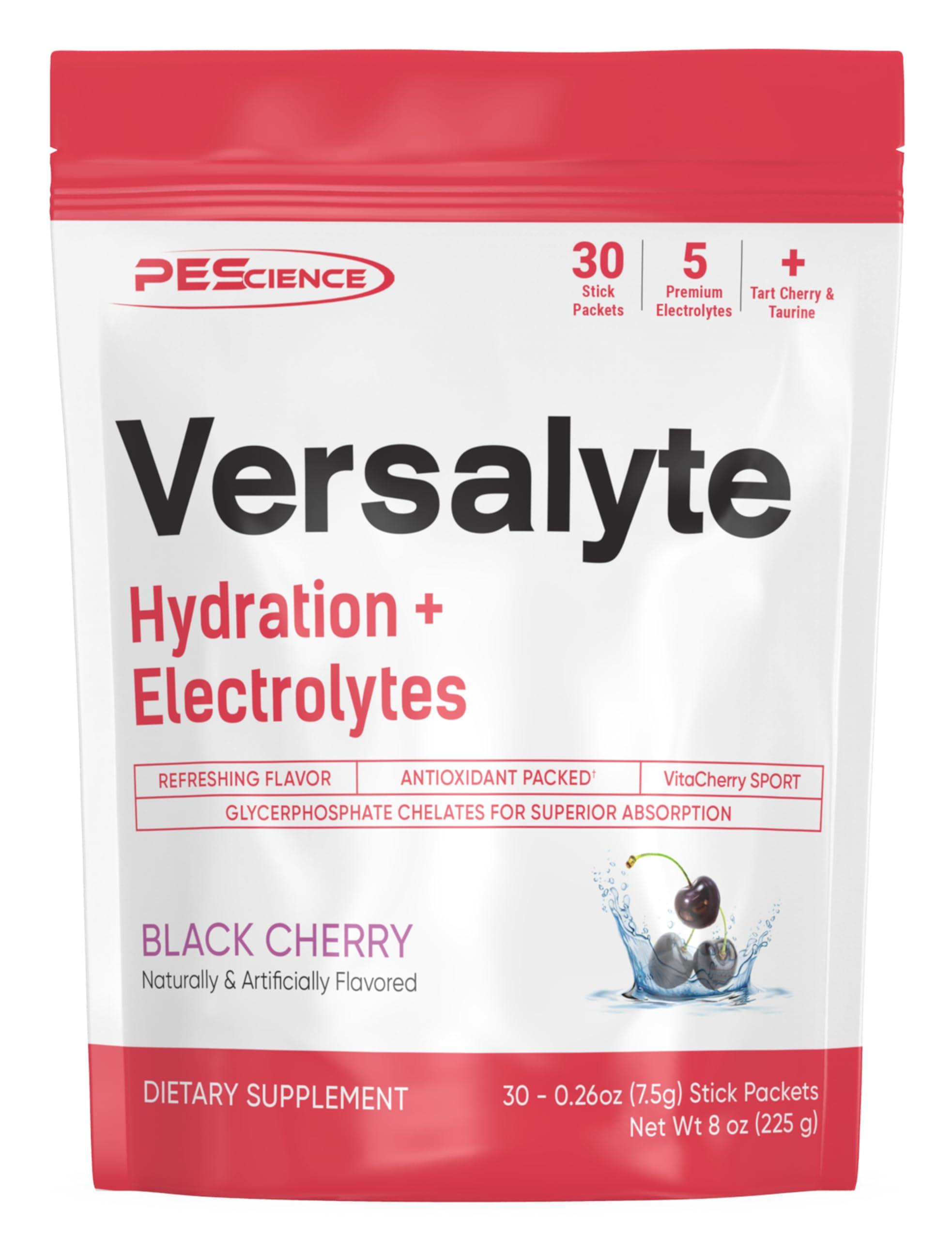PEScience PEScience Versalyte Keto Electrolyte Powder, Sugar Free, Black Cherry, 30 Single Serving Packets, Hydration Powder