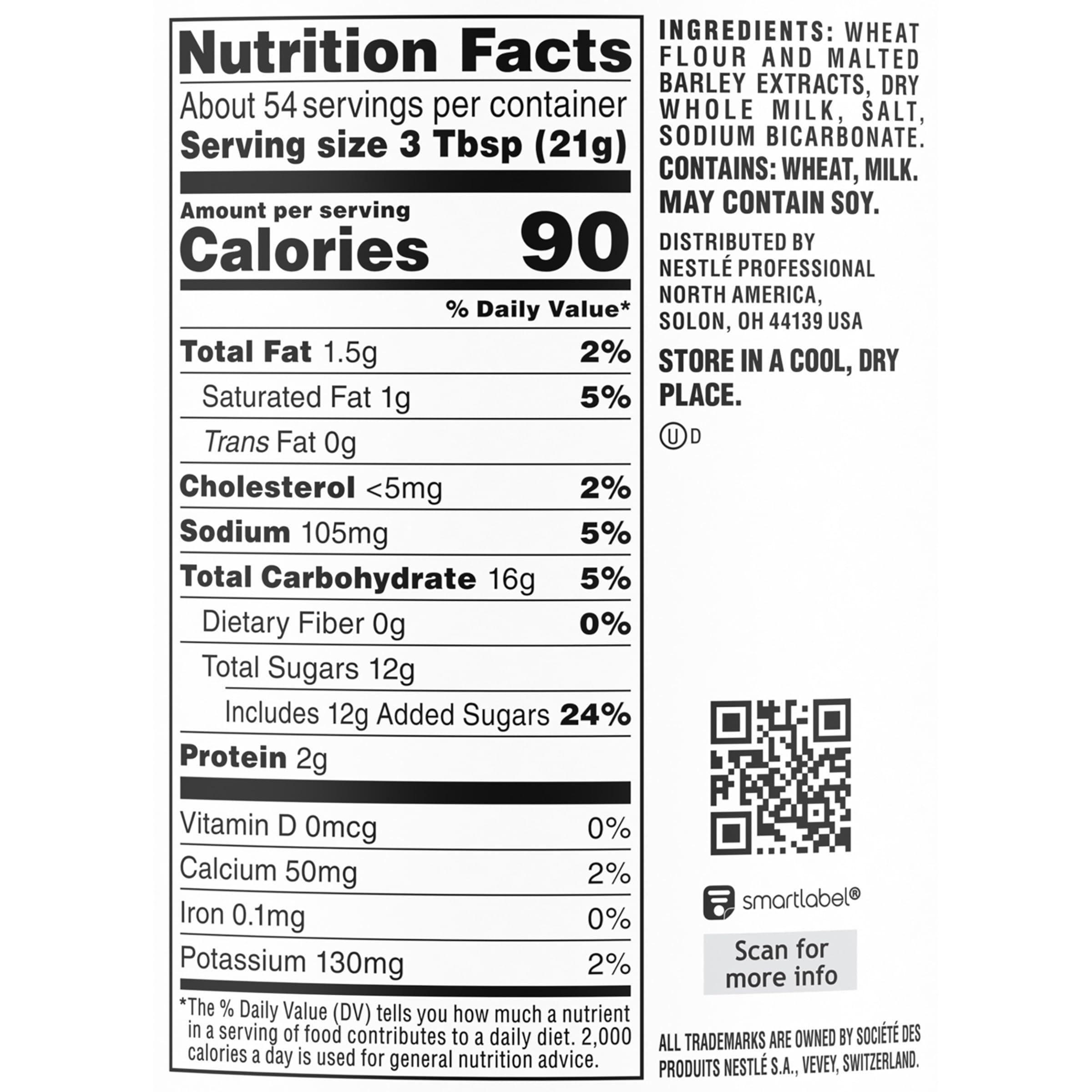 Nestle Carnation Malted Milk, Dry Shelf Stable Malted Milk, Great for Baking, Shakes, Sundaes, 40 oz Can