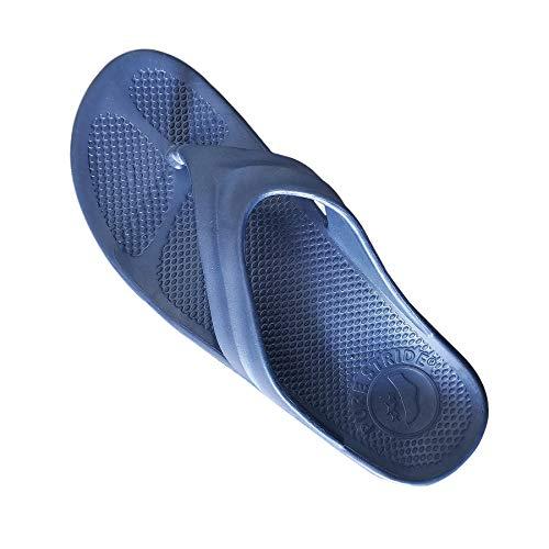 Pure Stride Pure Stride Therapeutic Flip Flops, Orthotic Thong Sandals for Plantar Fasciitis, Metatarsal and Heel Spurs, Feet Pain Relief and Arch Support - Navy, Men’s Size 13