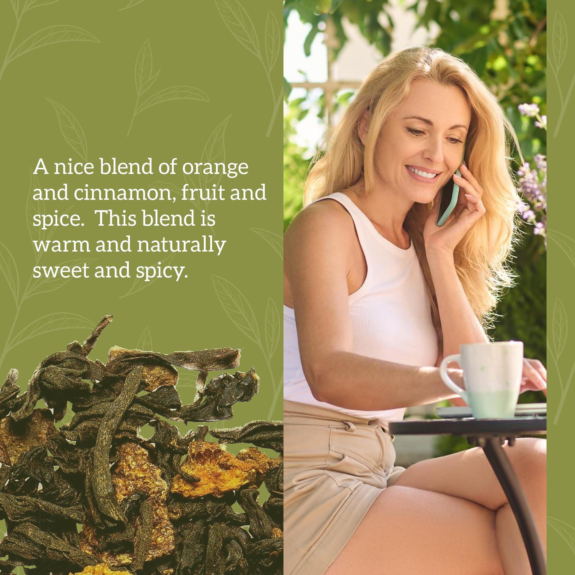 Nelson's Tea Nelson\'s Tea Orange Cinnamon Spice: Warmth and Naturally Sweet Black Tea Infused with Zesty Orange Peel, Fragrant Cinnamon, and Bold Cloves, 16 oz.