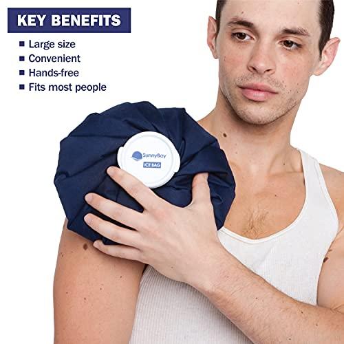 SunnyBay SunnyBay Refillable 11 in Ice Bag with 28 in Strap - Reusable Washable Medical Icing Pack - for Ankle, Knee, Neck, Shoulder Injuries- Cold Therapy Muscle Pain Relief