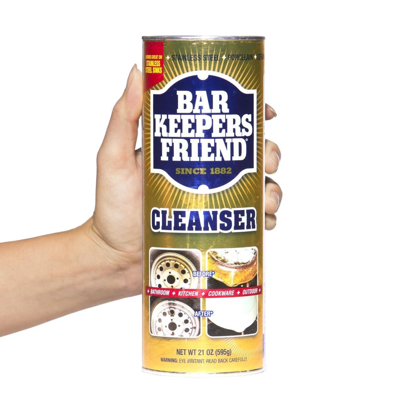 GoodDealsHouse GoodDealsHouse Bundle: Bar-Keeper`s Friend Powder Cleanser Value Size 21 OZ - 2 Pack & Microfiber Cleaning Towels 14x14 inch - 2 | 2 * BKF 21 oz + 2 towels